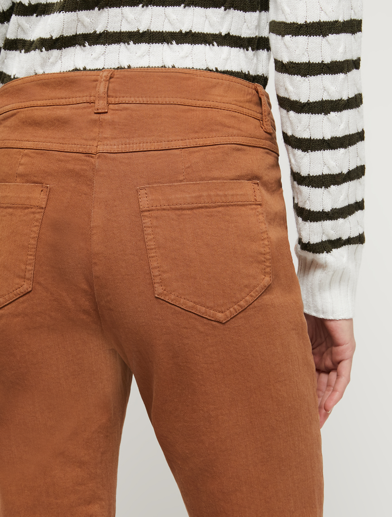 Cotton kick-flare trousers, brown | Pennyblack Cotton kick-flare trousers - brown - pennyblack