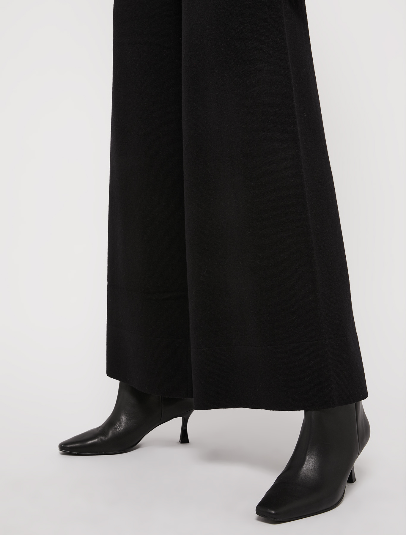 Knit wide-leg trousers, black | Pennyblack Knit wide-leg trousers - black - pennyblack