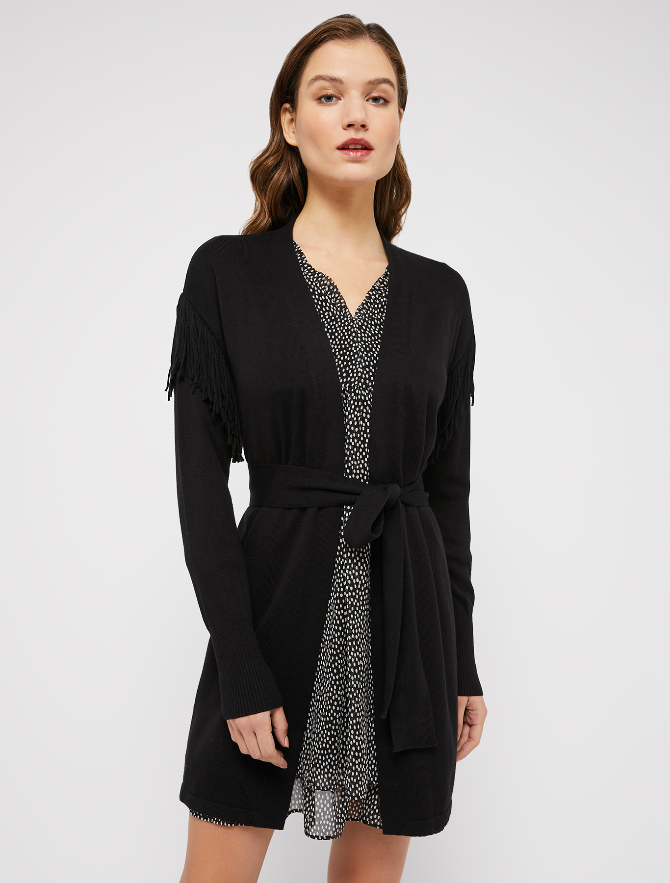Cardigan with fringes, black | Pennyblack Cardigan with fringes - black - pennyblack