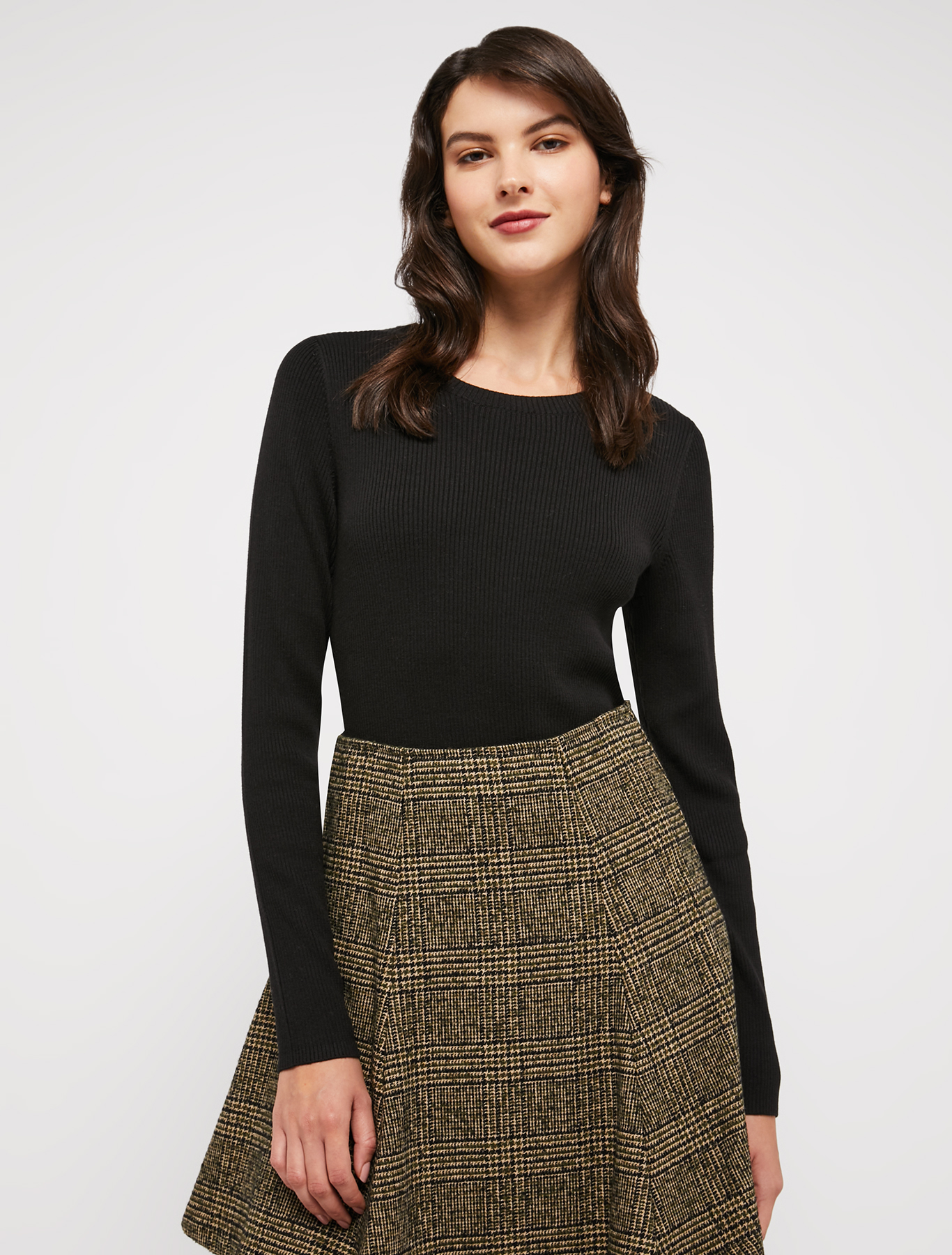 Ribbed crew-neck jumper, black | Pennyblack Ribbed crew-neck jumper - black - pennyblack
