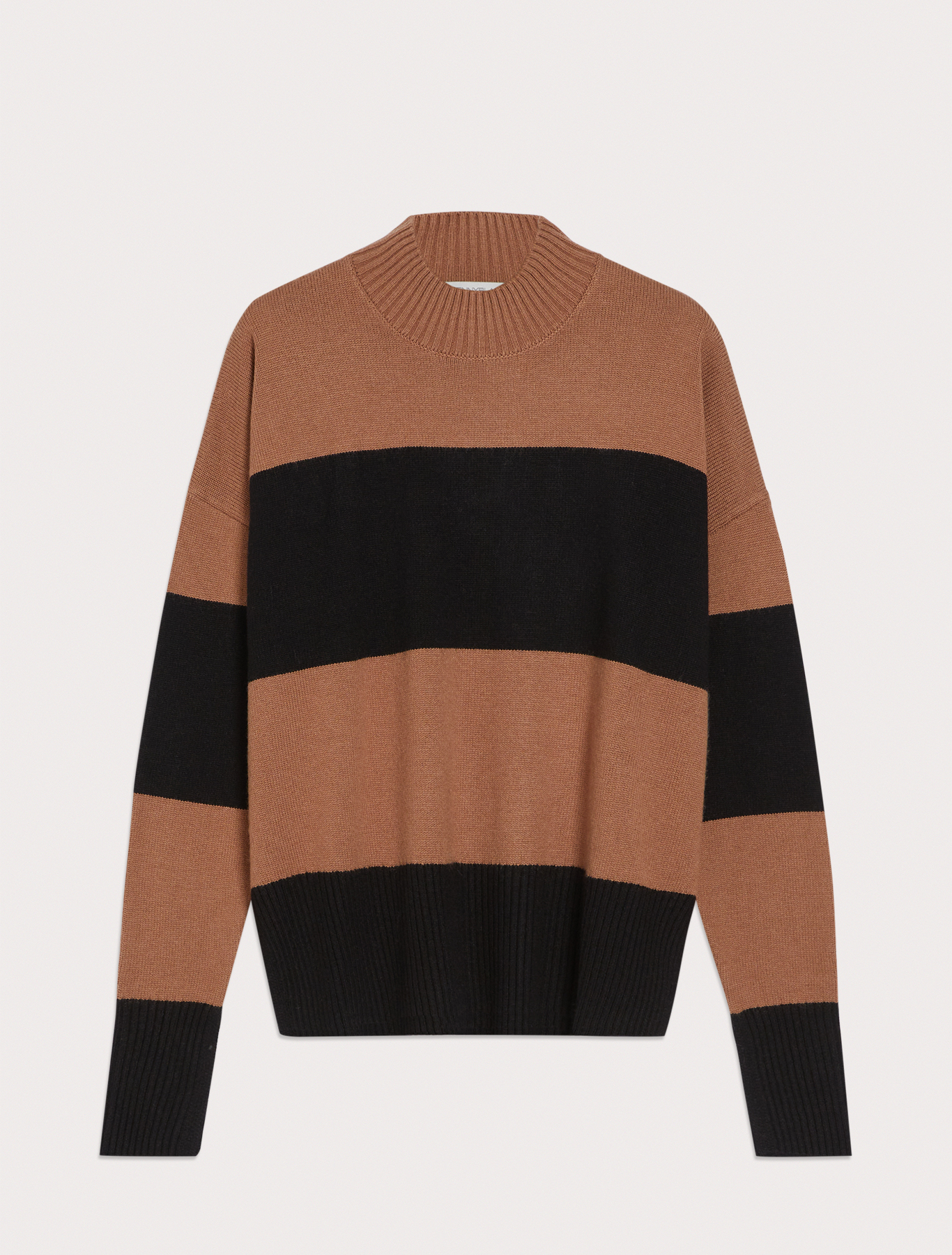 Maglia ampia con collo a lupetto, fantasia cammello | Pennyblack Maglia ampia con collo a lupetto - fantasia cammello - pennyblack