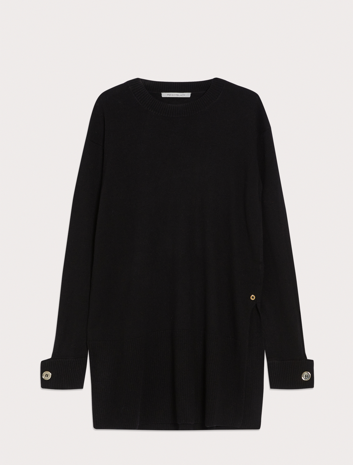 Knit tunic with cuffs, black | Pennyblack Knit tunic with cuffs - black - pennyblack