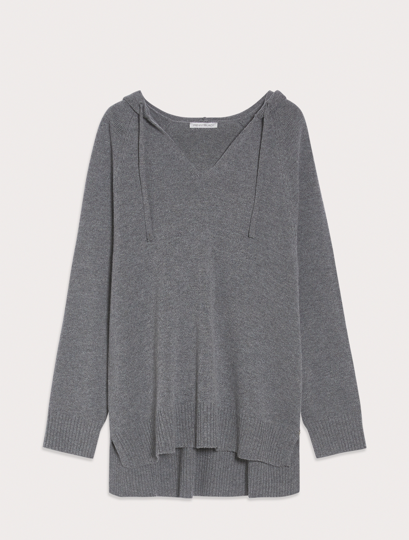 Knit hooded sweatshirt, anthracite | Pennyblack Knit hooded sweatshirt - anthracite - pennyblack