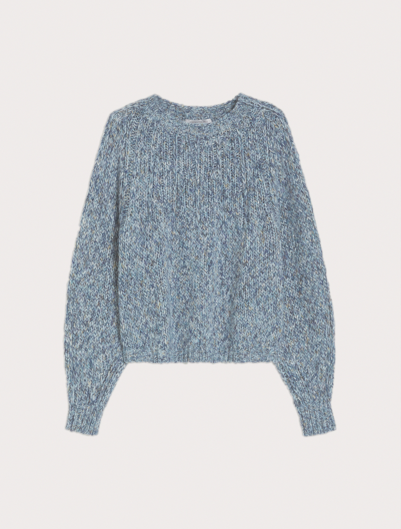 Mouliné patterned pullover, navy blue pattern | Pennyblack Mouliné patterned pullover - navy blue pattern - pennyblack