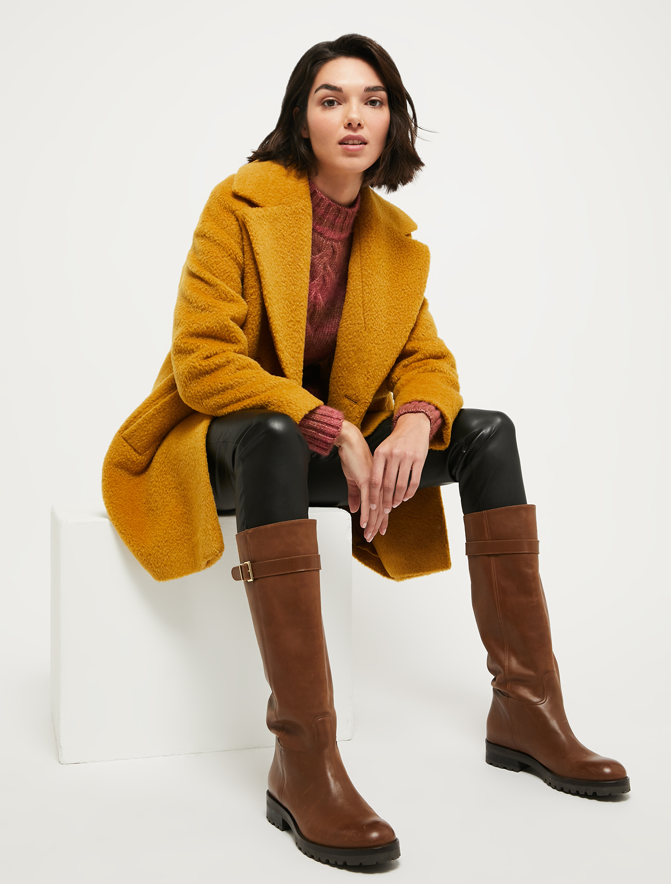 Gradient jumper in alpaca and cotton, rust | Pennyblack Gradient jumper in alpaca and cotton - rust - pennyblack