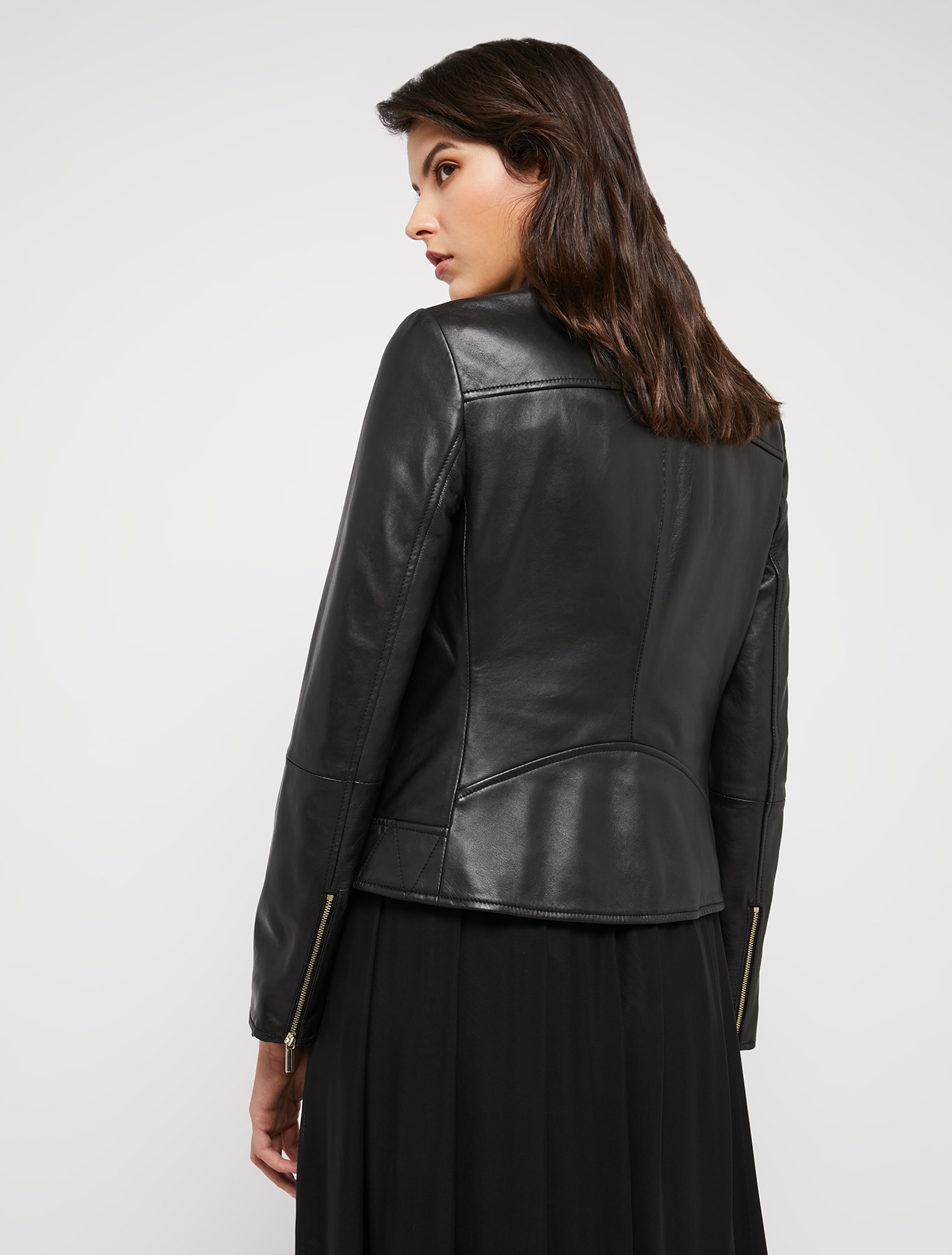 Nappa-leather biker jacket, black | Pennyblack Nappa-leather biker jacket - black - pennyblack