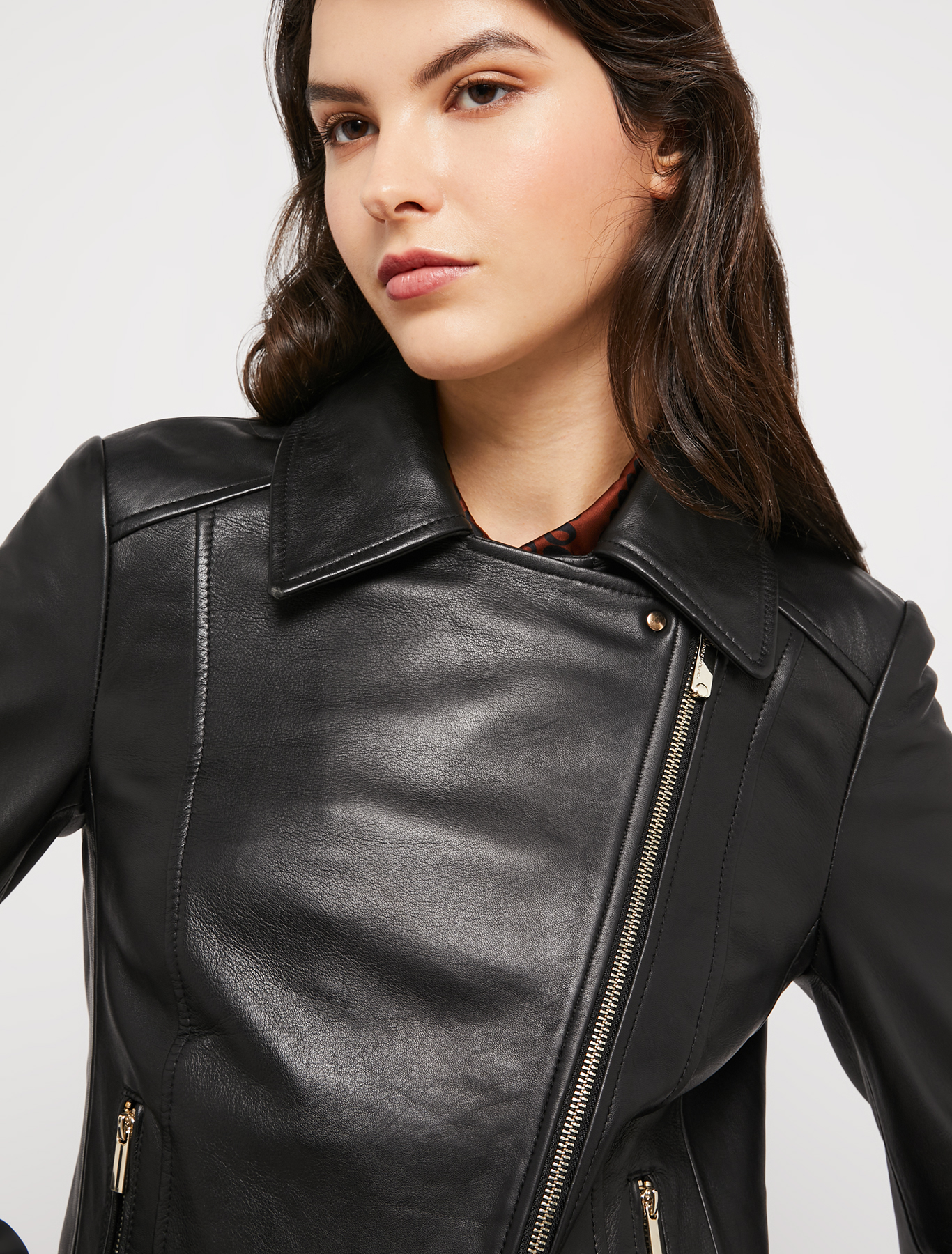 Nappa-leather biker jacket, black | Pennyblack Nappa-leather biker jacket - black - pennyblack