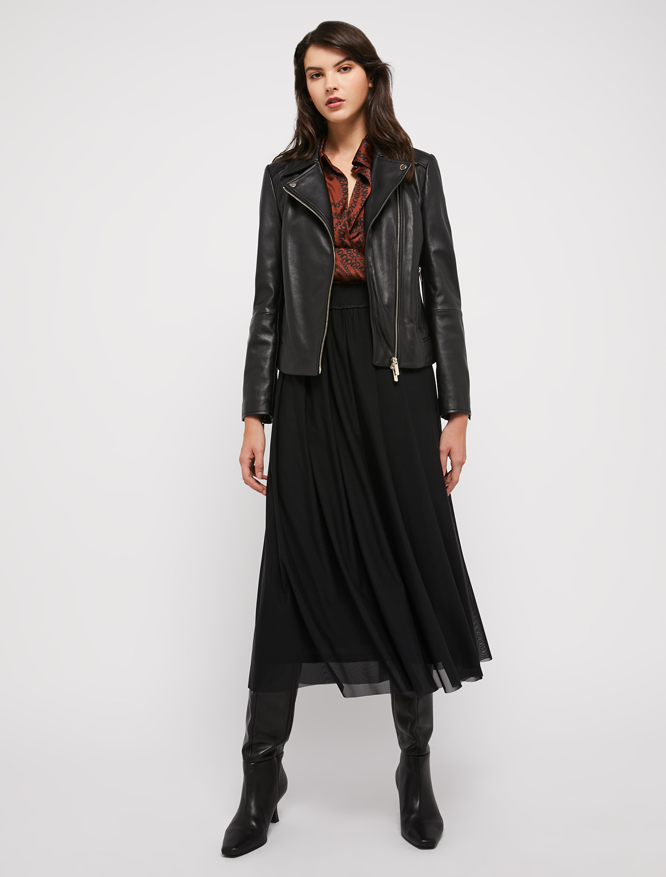 Nappa-leather biker jacket, black | Pennyblack Nappa-leather biker jacket - black - pennyblack