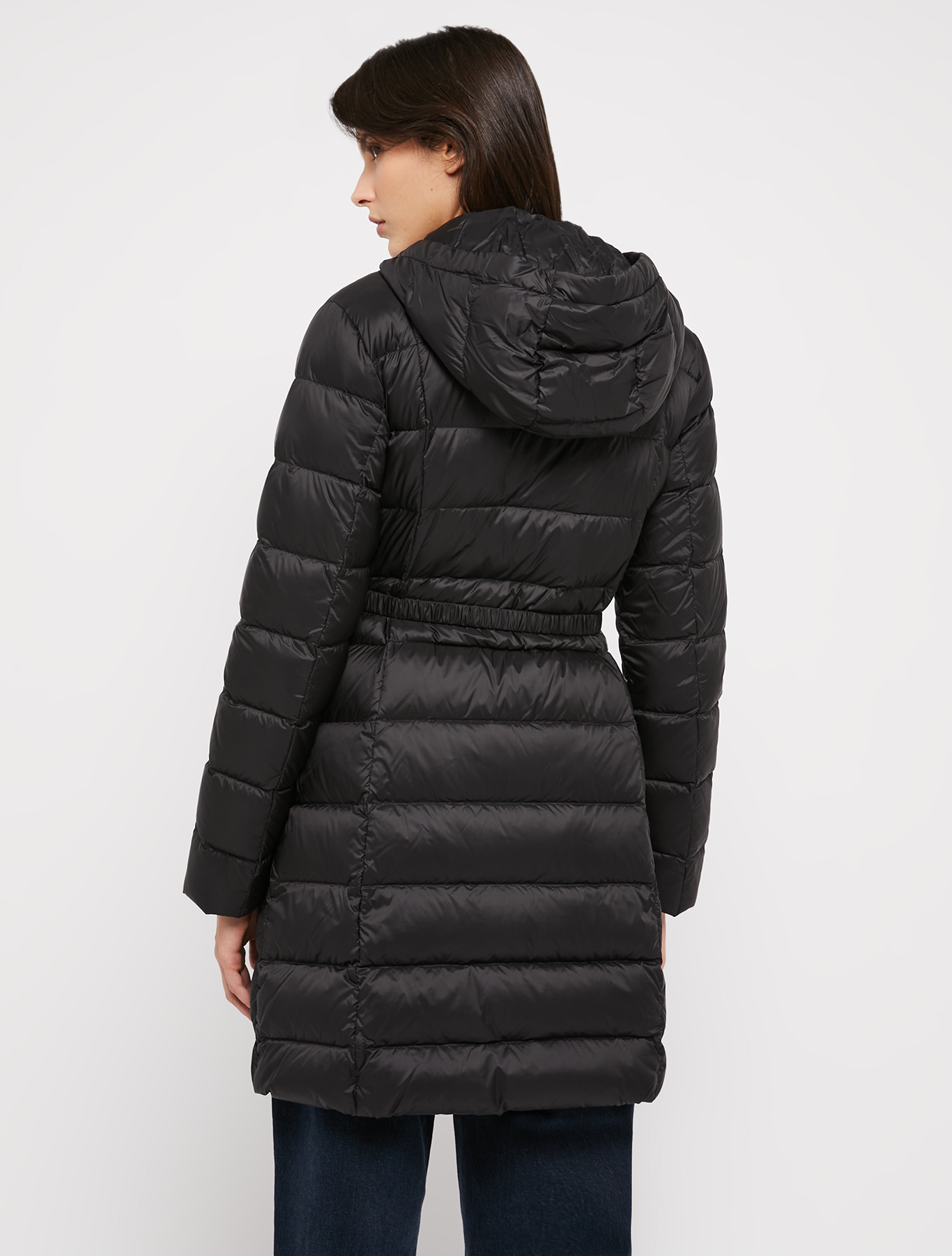 Slim-fit belted down jacket, black | Pennyblack Slim-fit belted down jacket - black - pennyblack
