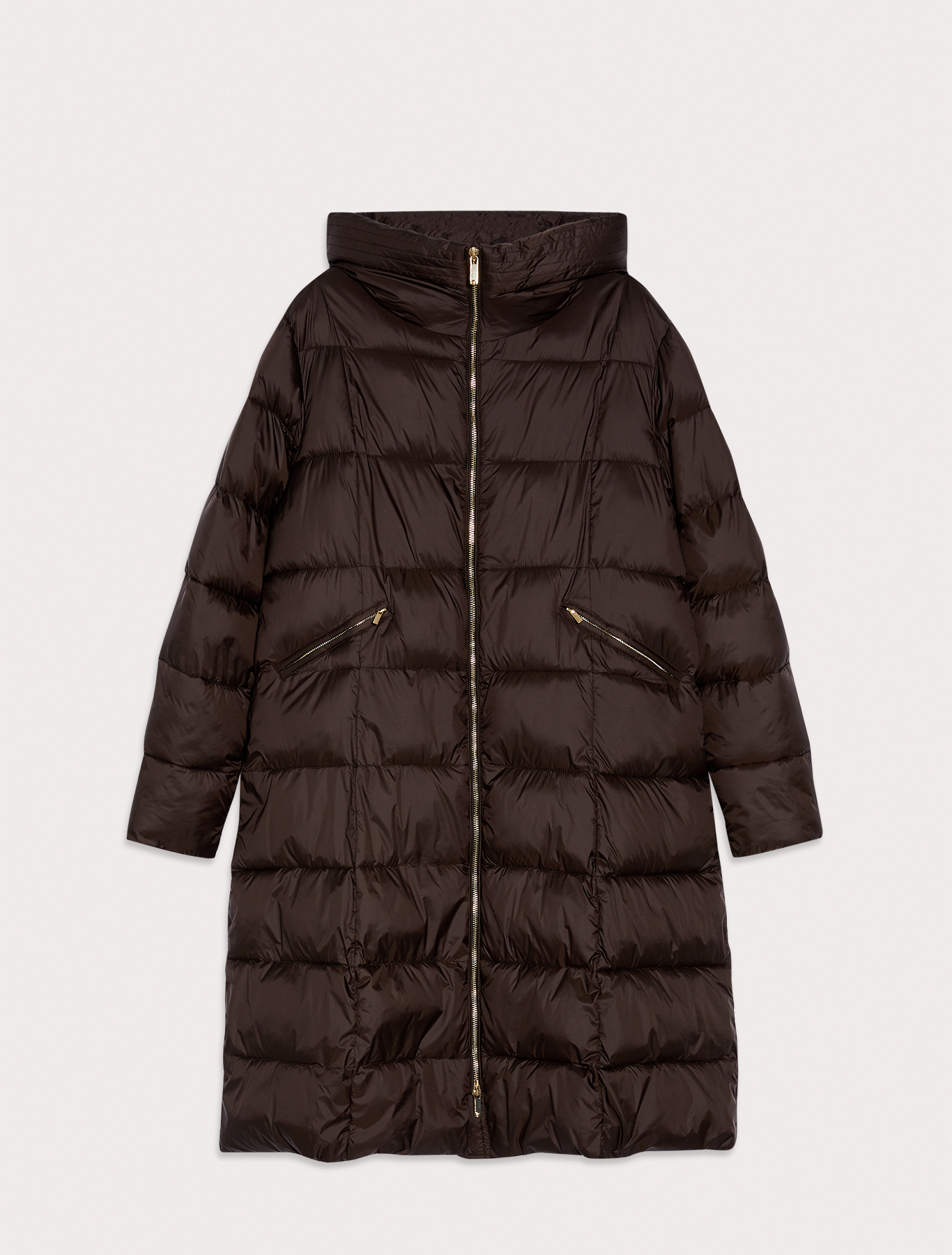 Padded coat with hood, dark brown | Pennyblack Padded coat with hood - dark brown - pennyblack