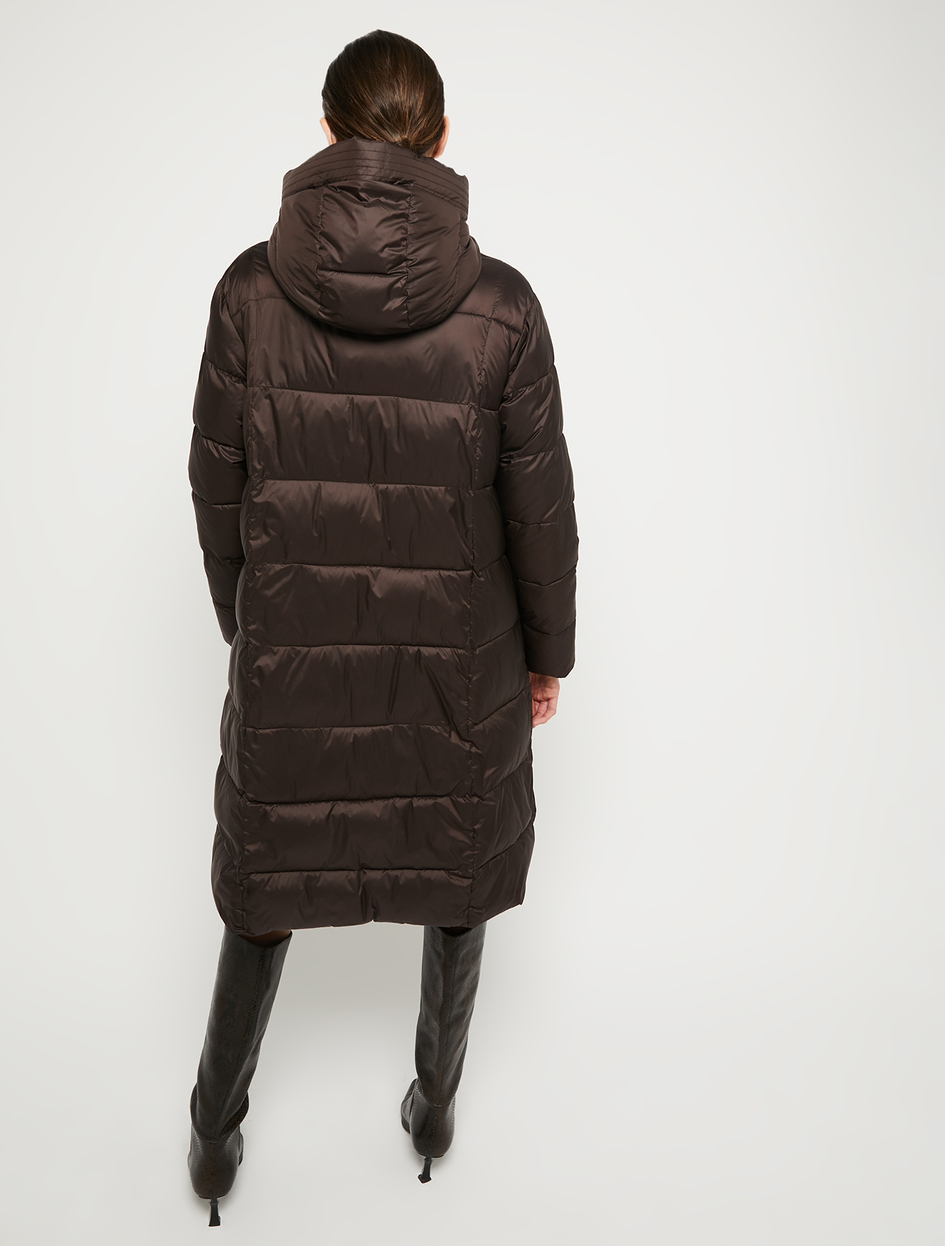 Padded coat with hood, dark brown | Pennyblack Padded coat with hood - dark brown - pennyblack