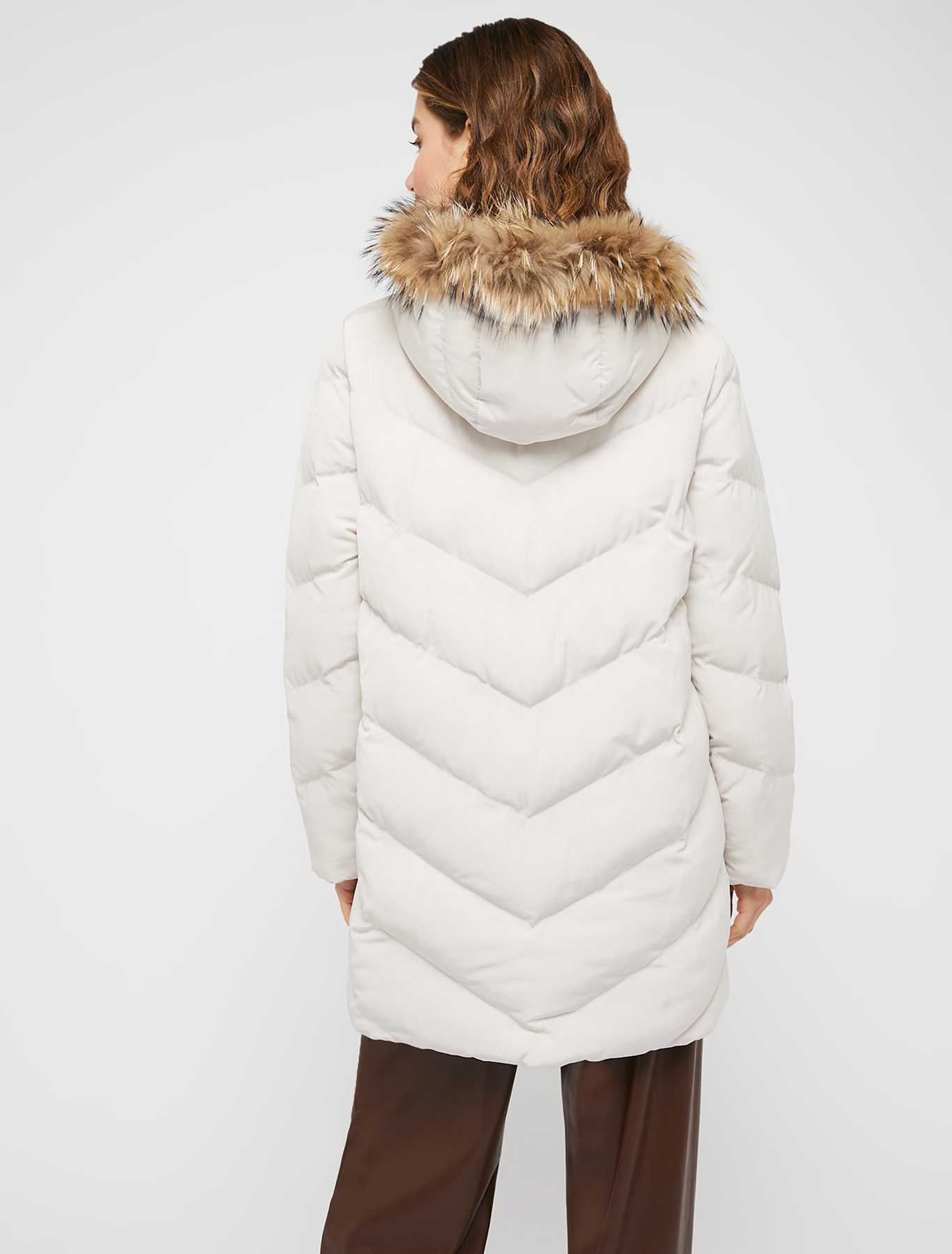 Coat with chevron stitching, ivory | Pennyblack Coat with chevron stitching - ivory - pennyblack
