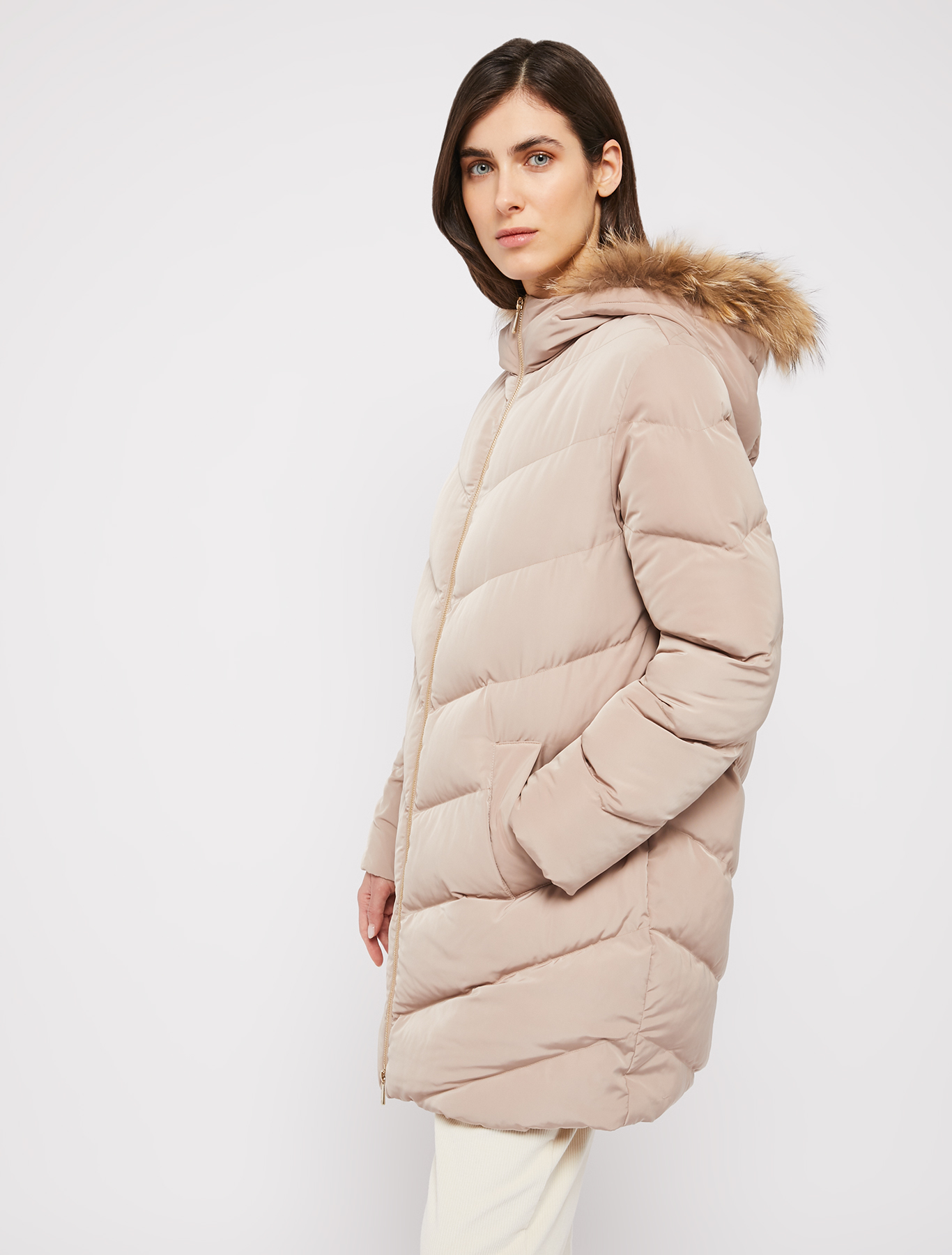 Coat with chevron stitching, beige | Pennyblack Coat with chevron stitching - beige - pennyblack