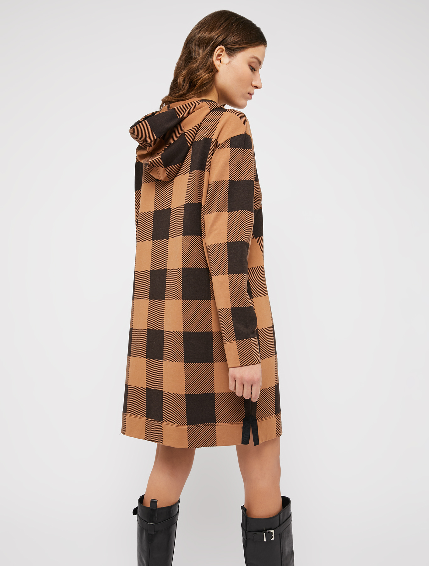 Hooded fleece dress, brown | Pennyblack Hooded fleece dress - brown - pennyblack