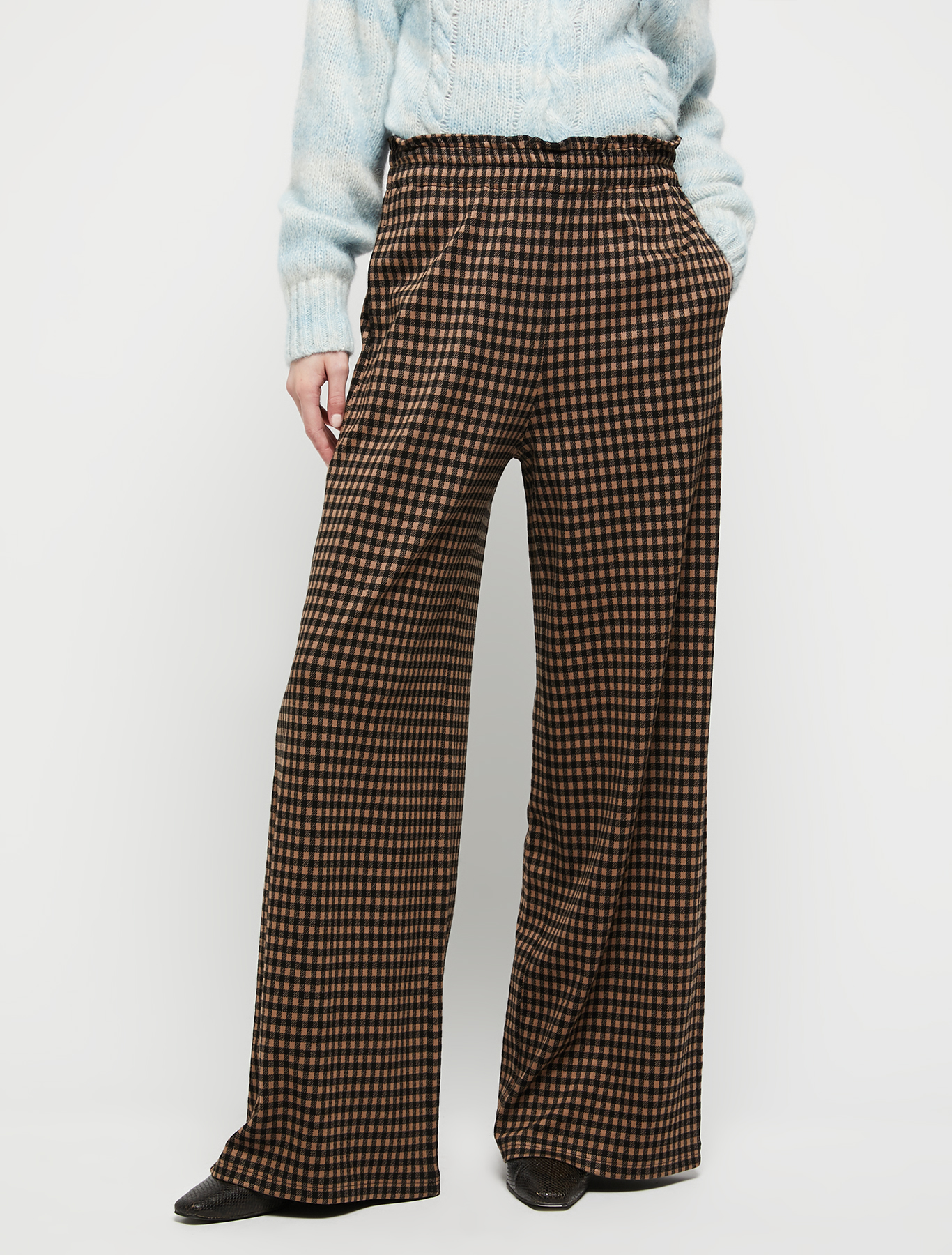 Wide-leg trousers in jersey, camel pattern | Pennyblack Wide-leg trousers in jersey - camel pattern - pennyblack