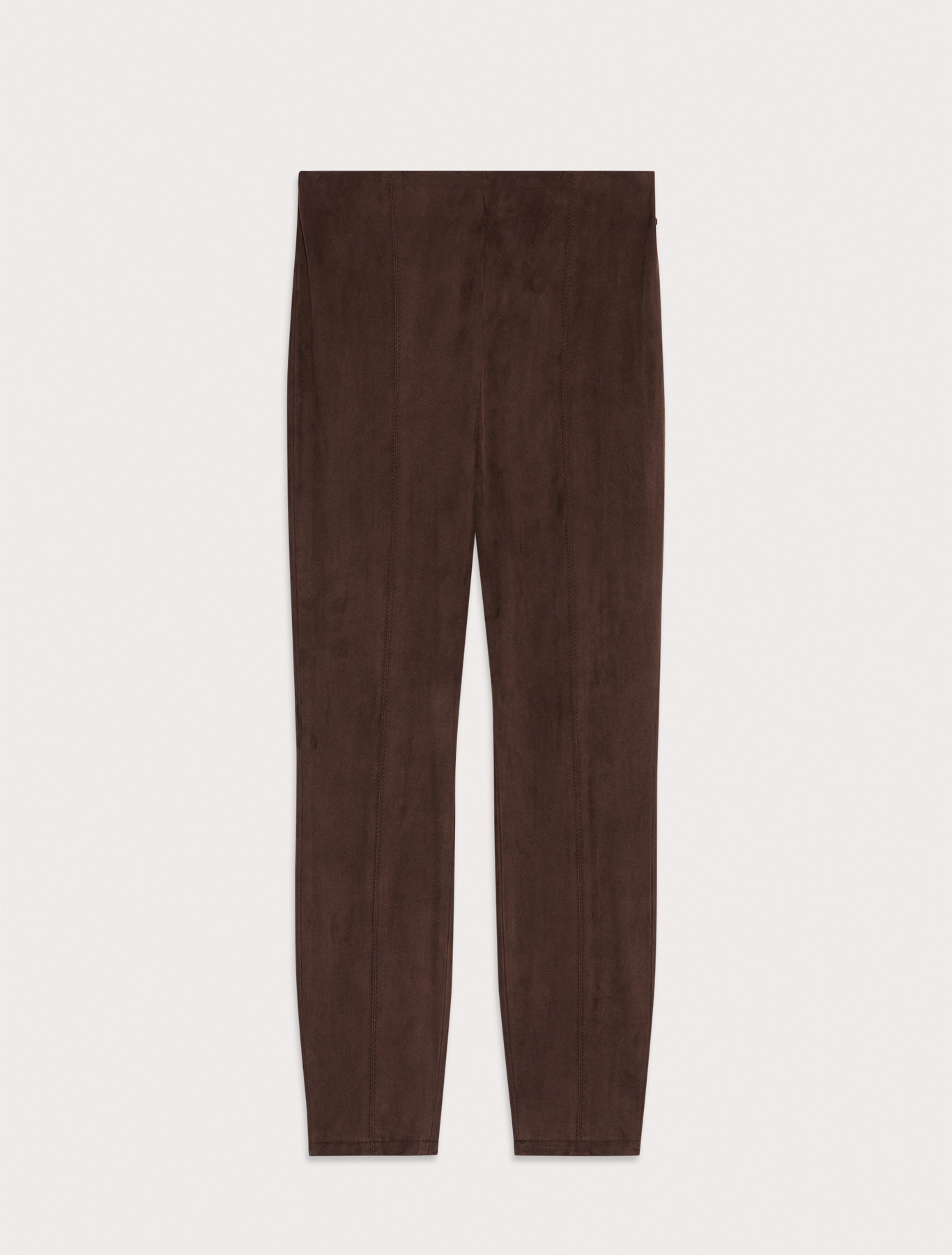 Skinny trousers in suede jersey, dark brown | Pennyblack Skinny trousers in suede jersey - dark brown - pennyblack