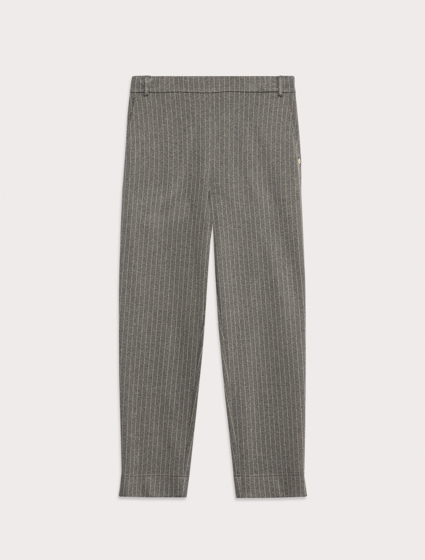 Pinstriped jersey trousers, medium grey pattern | Pennyblack Pinstriped jersey trousers - medium grey pattern - pennyblack