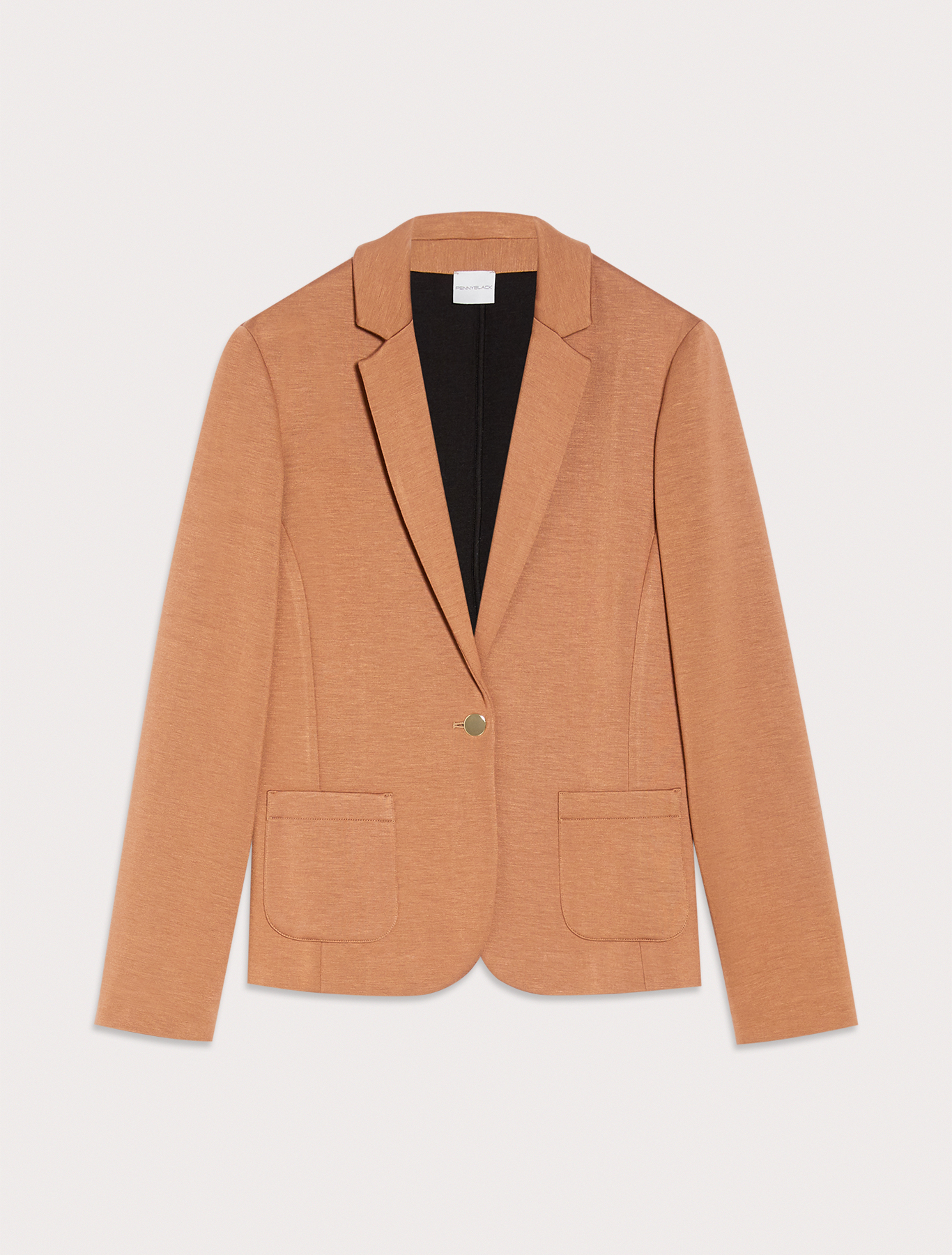 Slim double jersey blazer, brown | Pennyblack Slim double jersey blazer - brown - pennyblack