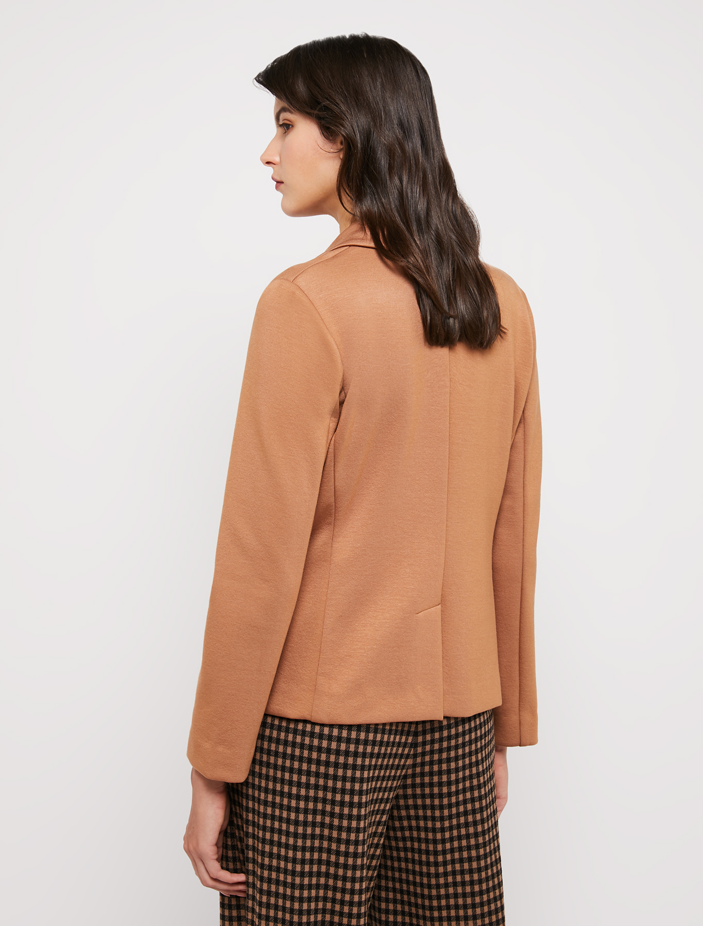 Slim double jersey blazer, brown | Pennyblack Slim double jersey blazer - brown - pennyblack