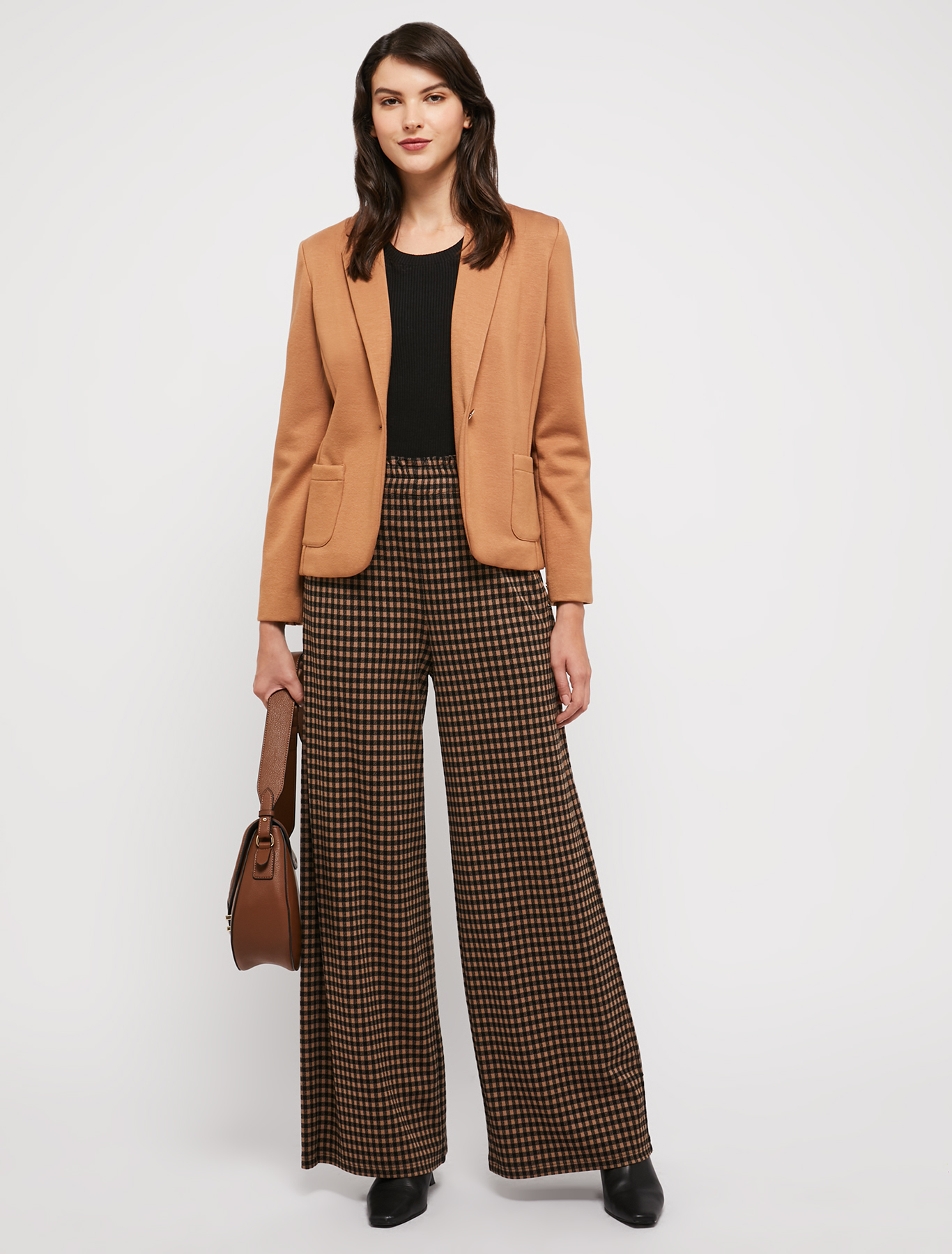 Slim double jersey blazer, brown | Pennyblack Slim double jersey blazer - brown - pennyblack