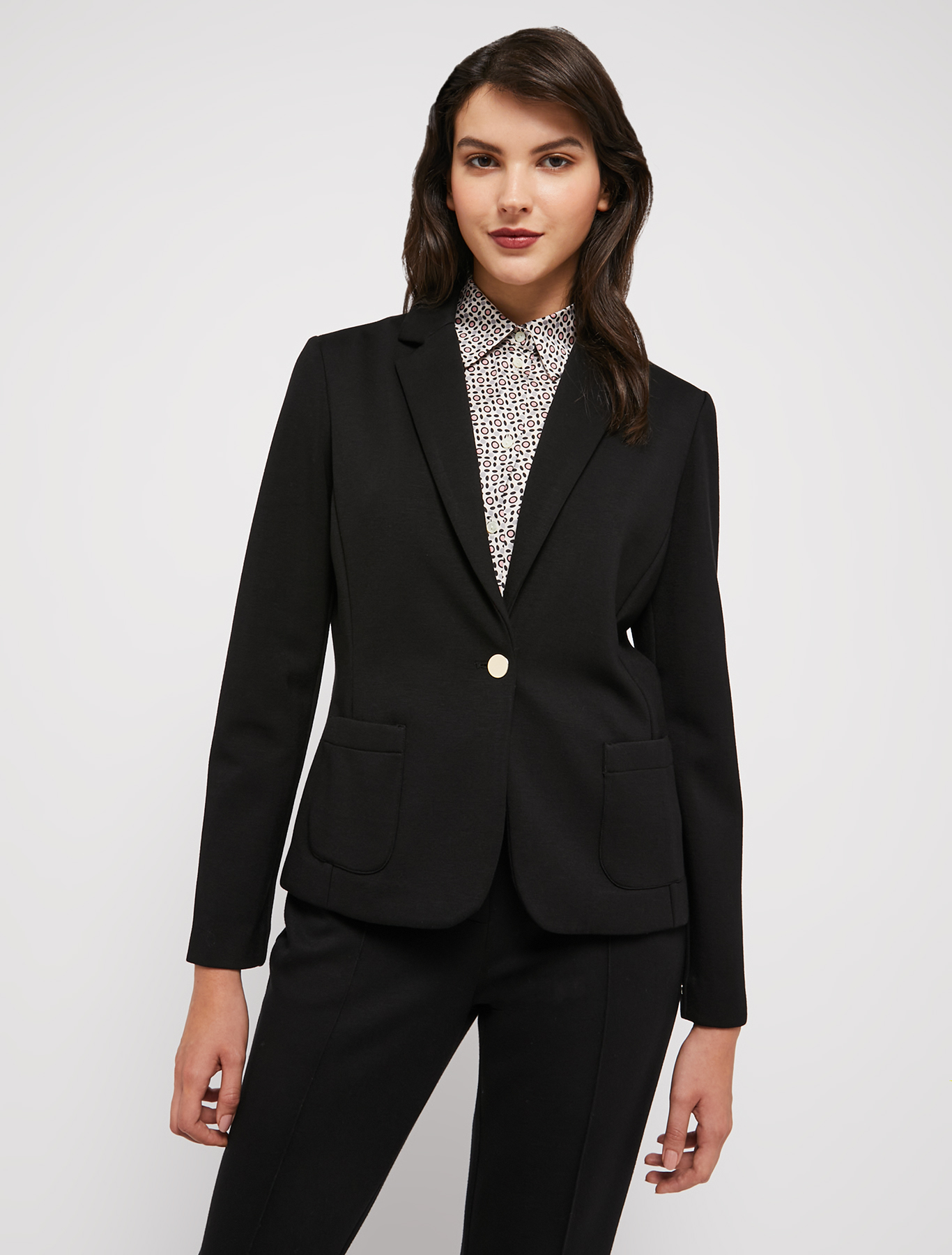 Slim double jersey blazer, black | Pennyblack Slim double jersey blazer - black - pennyblack