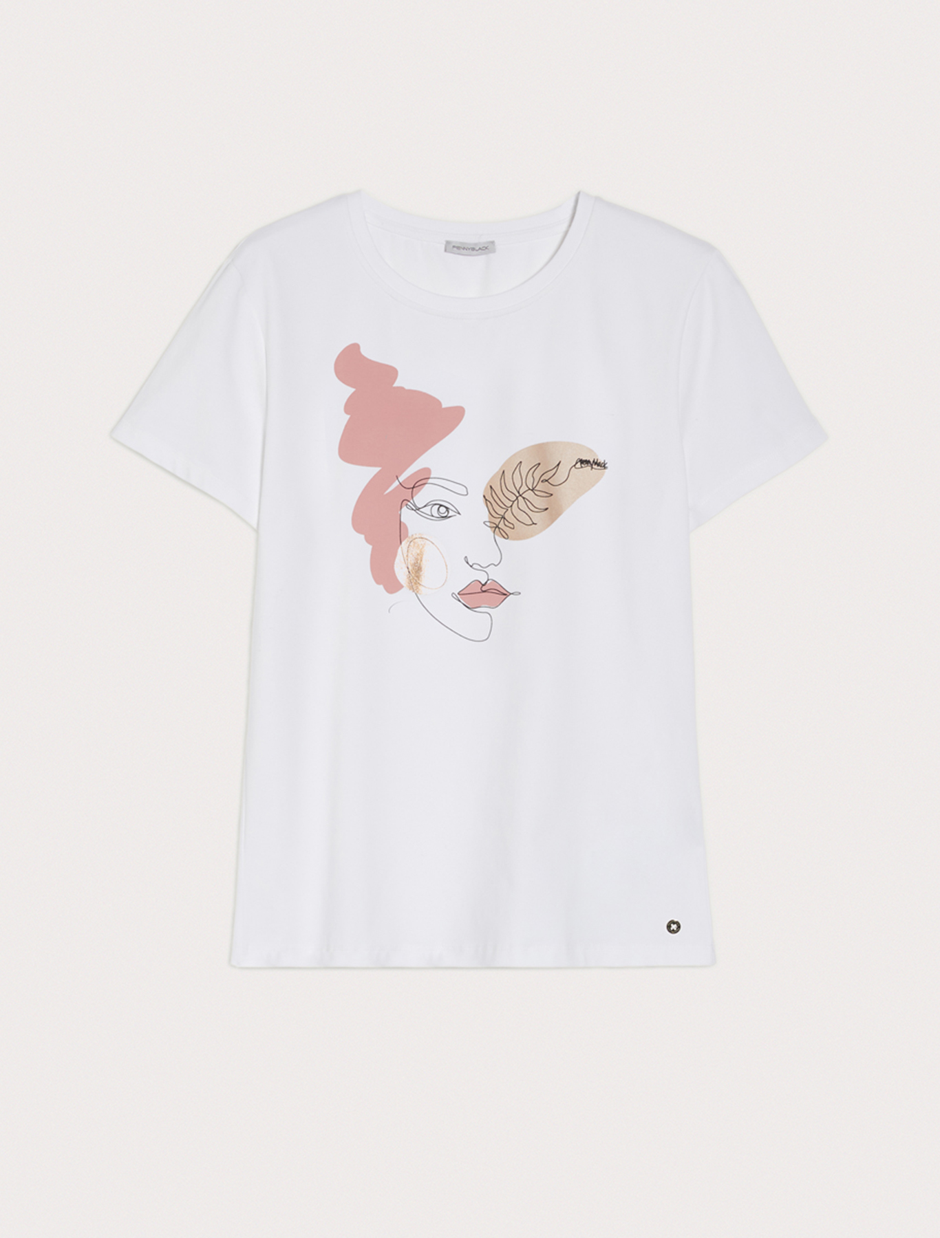 Slim-fit T-shirt with print, white | Pennyblack Slim-fit T-shirt with print - white - pennyblack