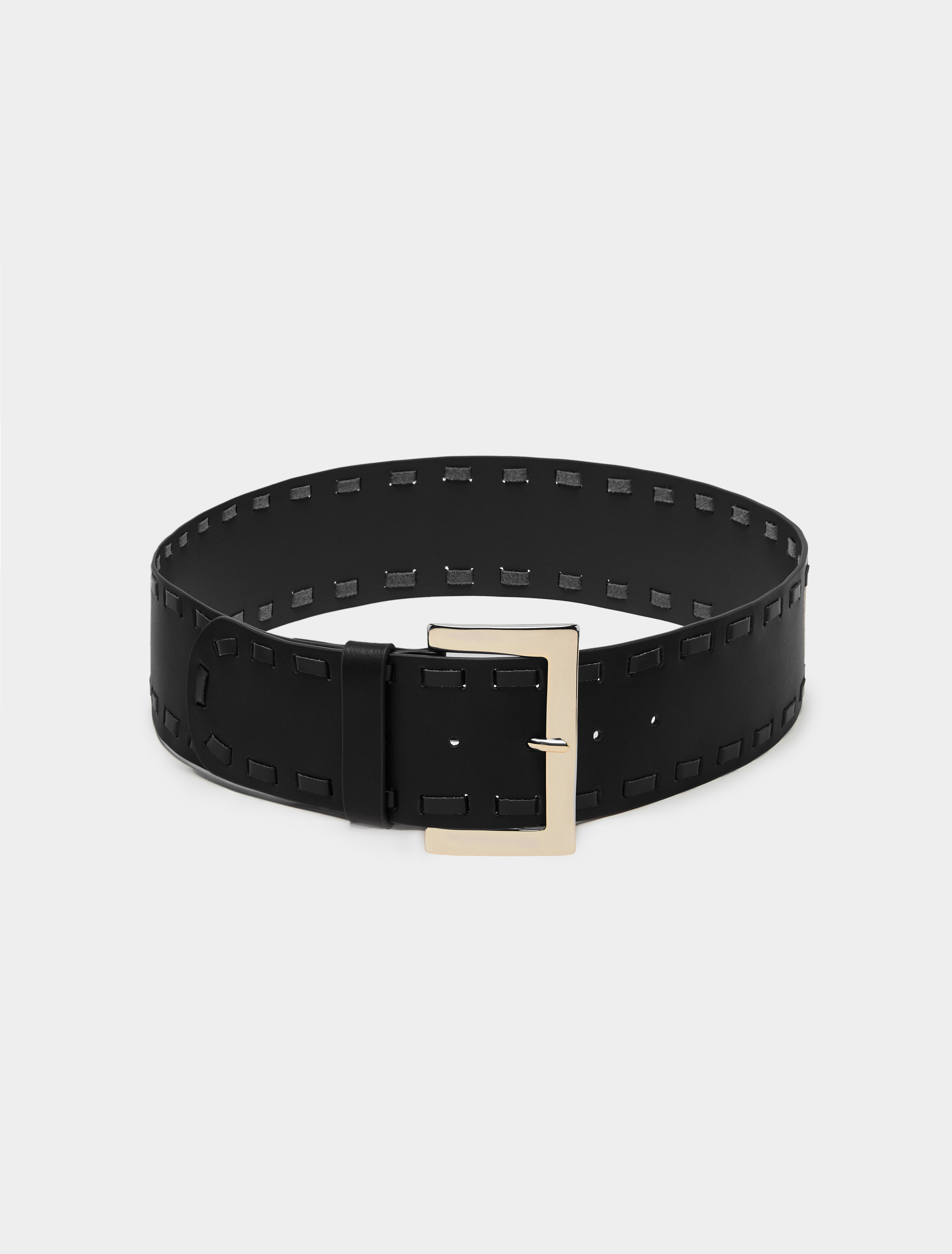 Wide leather belt, black | Pennyblack Wide leather belt - black - pennyblack