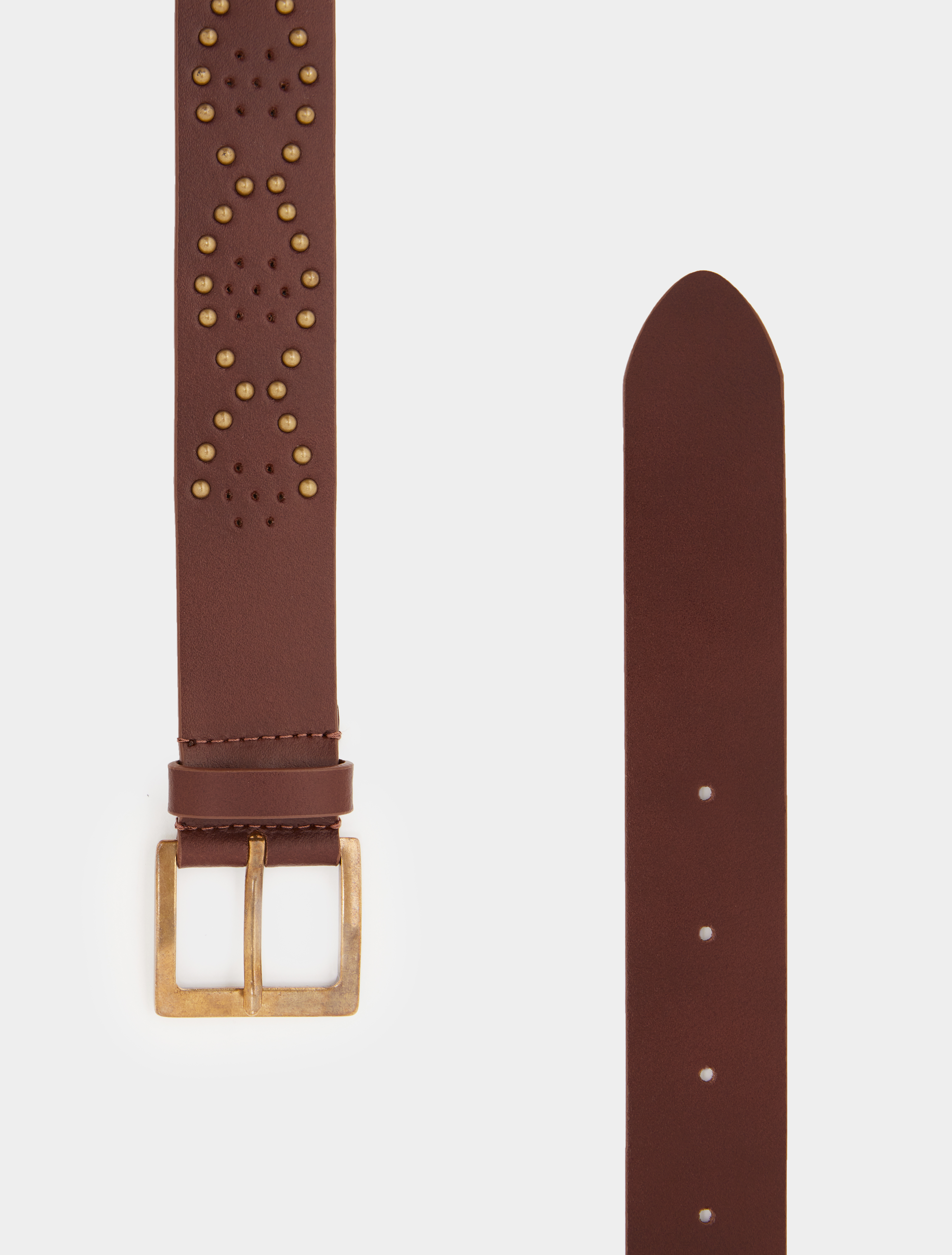 Belt with studs and perforations, tan | Pennyblack Belt with studs and perforations - tan - pennyblack