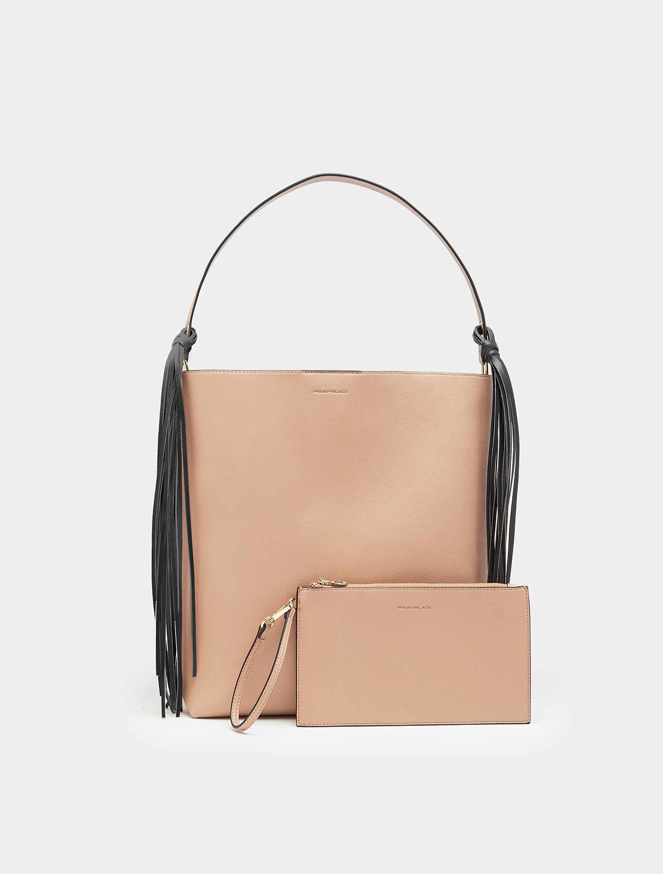 Hobo bag with fringes, black | Pennyblack Hobo bag with fringes - black - pennyblack