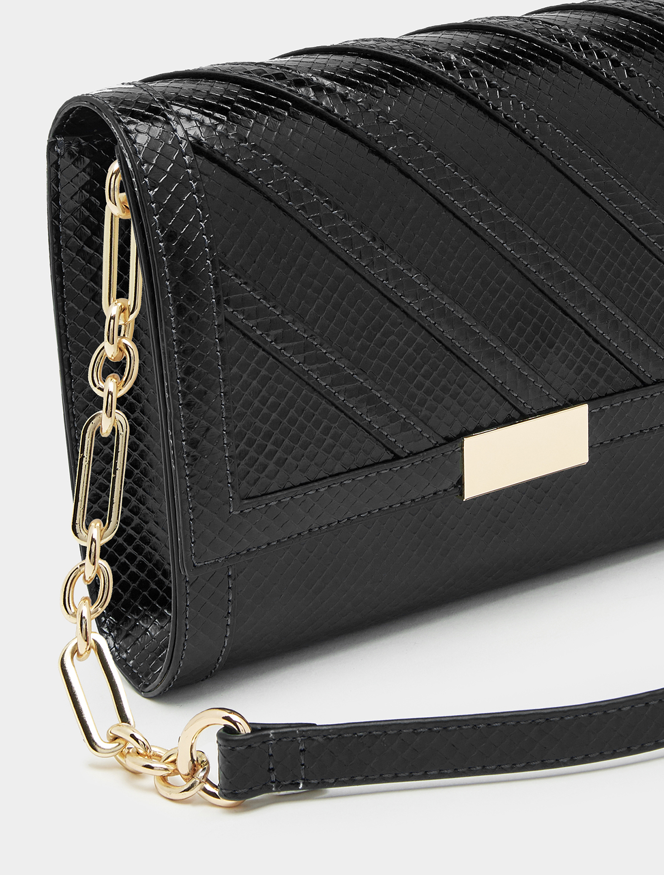 Lizard-print clutch, black | Pennyblack Lizard-print clutch - black - pennyblack