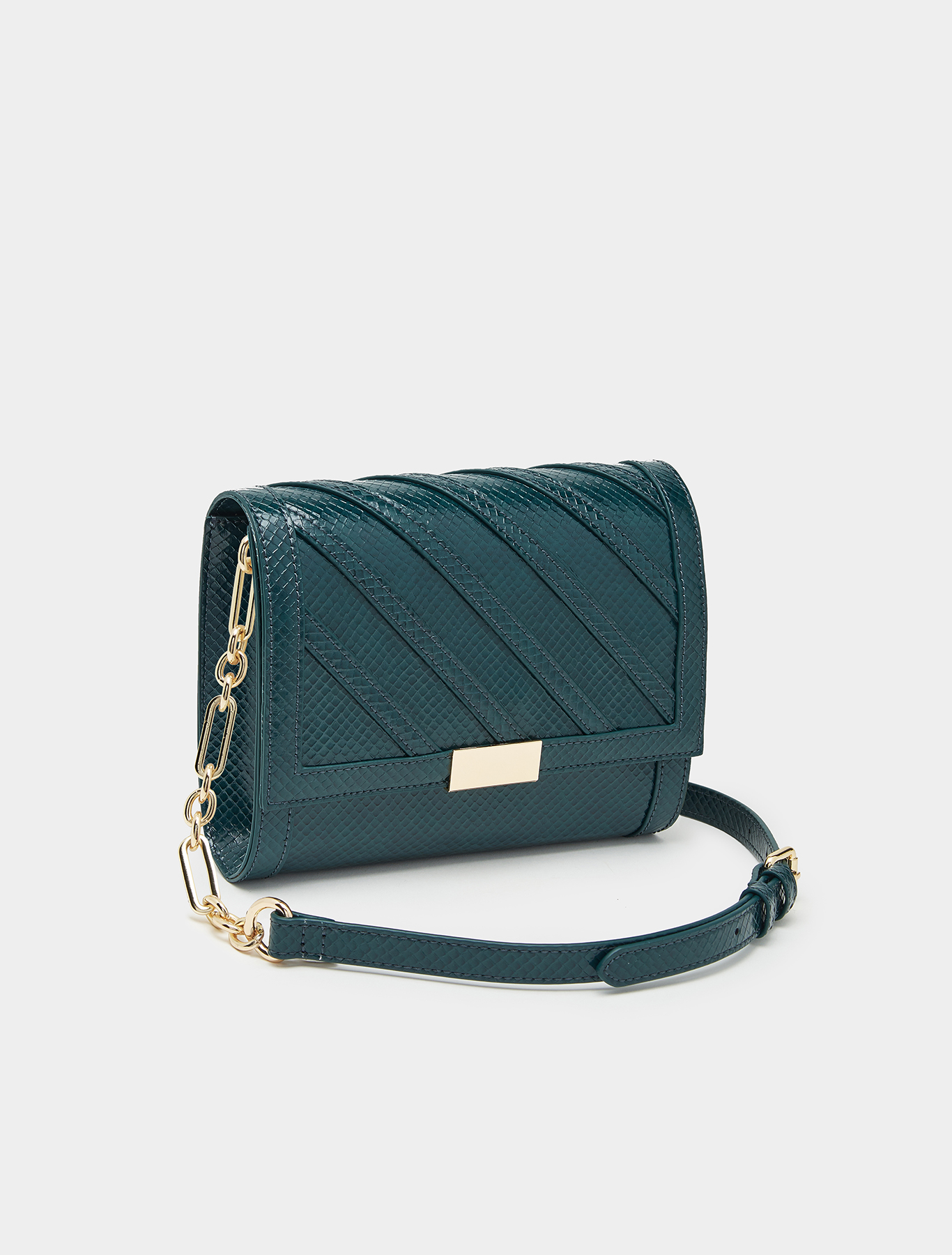 Lizard-print clutch, green | Pennyblack Lizard-print clutch - green - pennyblack