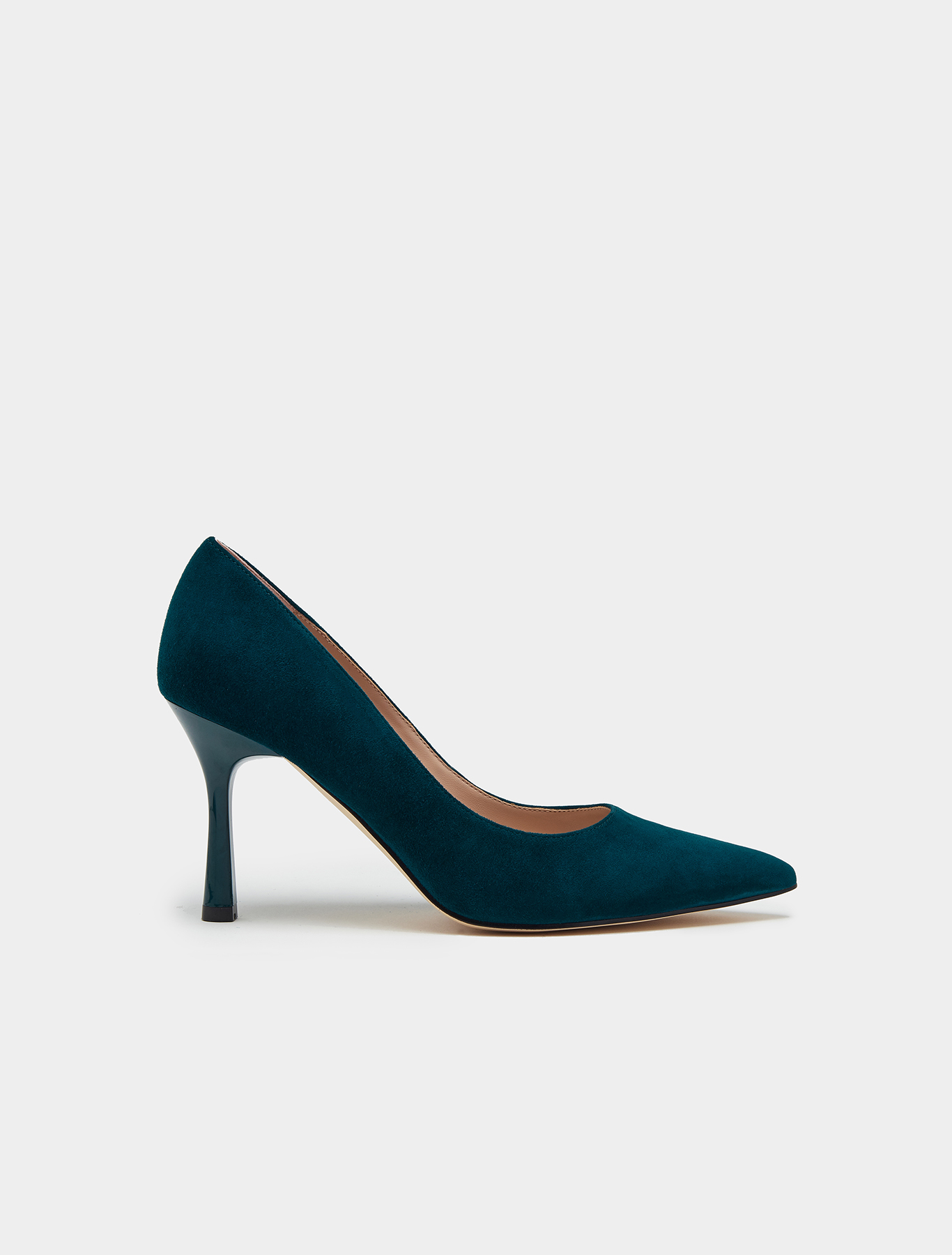Pumps in suede con tacco laccato, verde pastello - Pennyblack Pumps in suede con tacco laccato - verde pastello - pennyblack