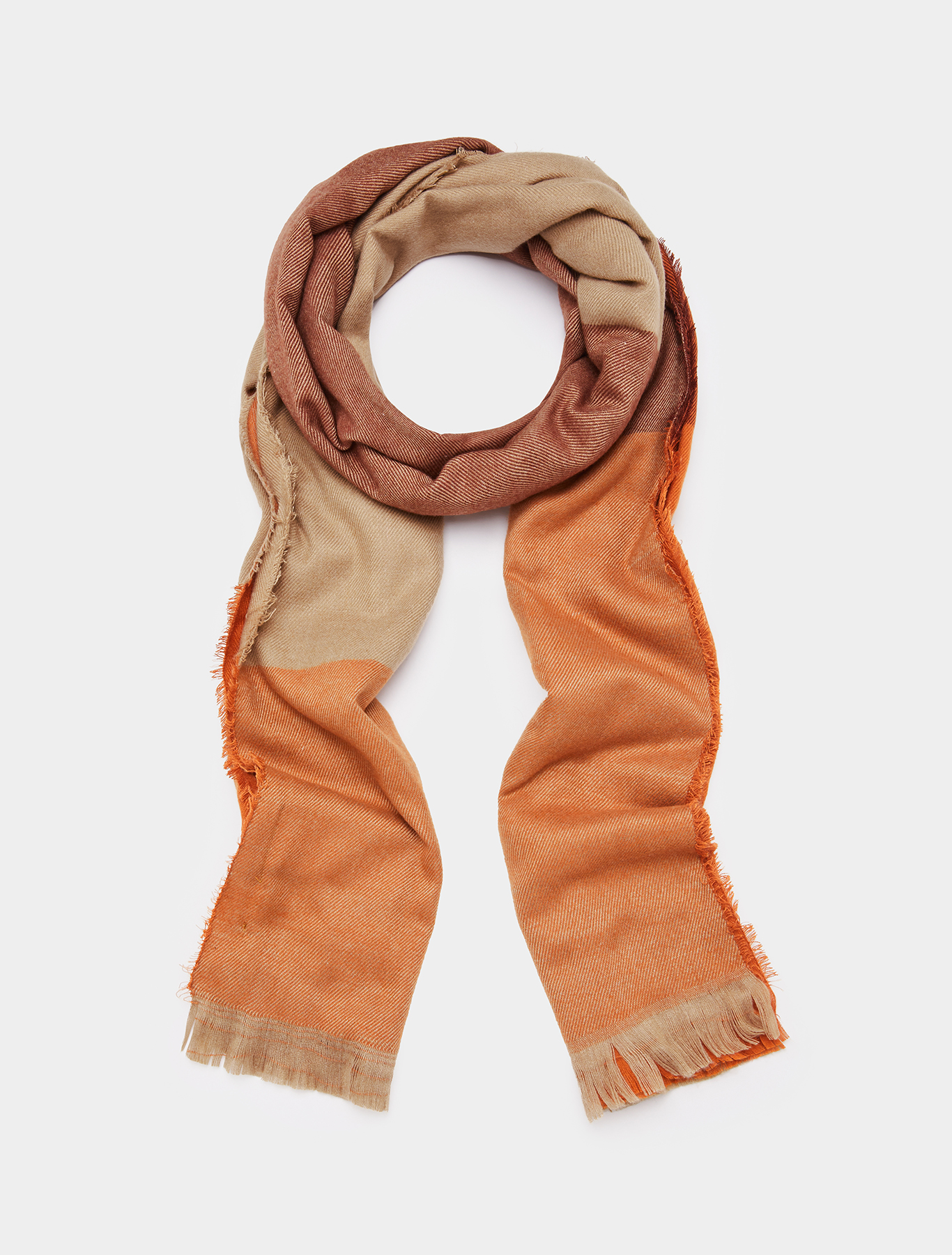 Colour-block stole, tangerine | Pennyblack Colour-block stole - tangerine - pennyblack