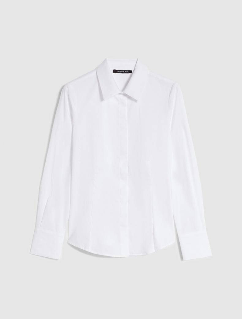 Camicia Donna FYLTR Tinta Unita - Bianco Avorio - Taglia L - Tessuto Rayon Effetto Lino - Vestibilità Regolare