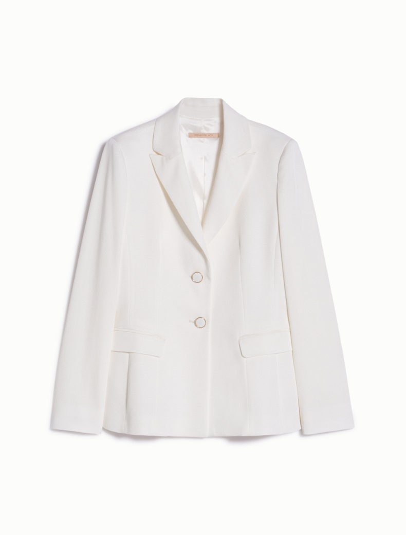 Vicolo giacca blazer monopetto con dettagli satin celeste
