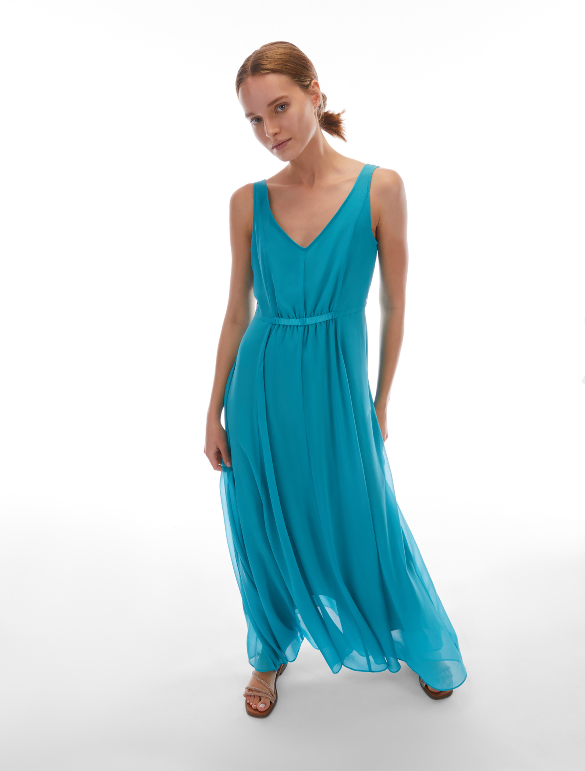 Georgette maxi dress, aquamarine | Pennyblack