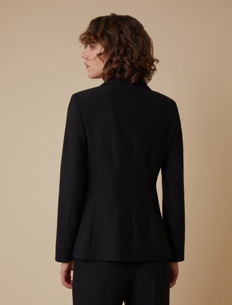 Envers satin blazer - BLACK - pennyblack