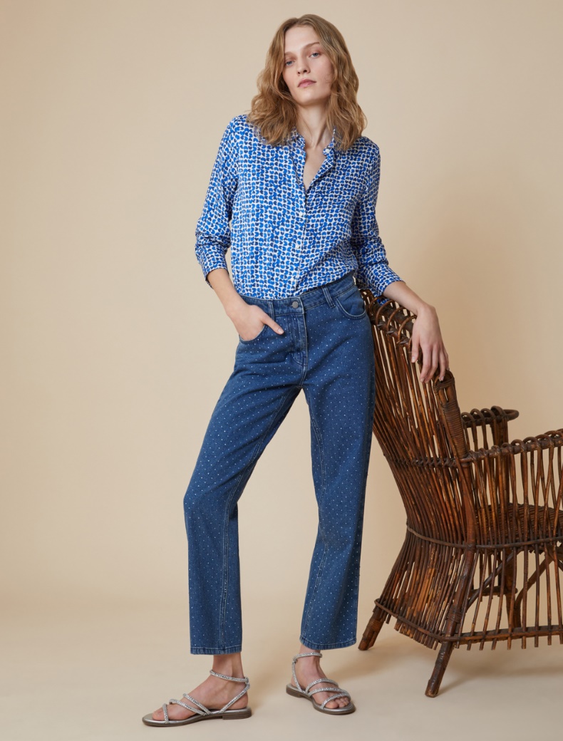 Patterned twill shirt - IVORY - pennyblack