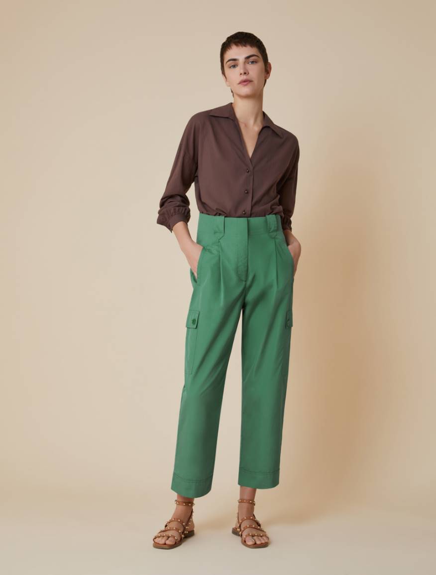 【PORTERNA】Slogan Cargo Trousers Twill cargo trousers