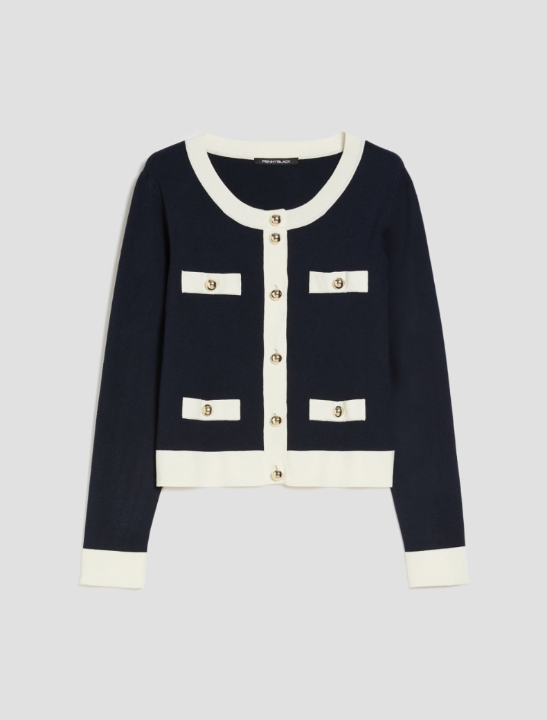 Boxy-fit cardigan - NAVY - pennyblack