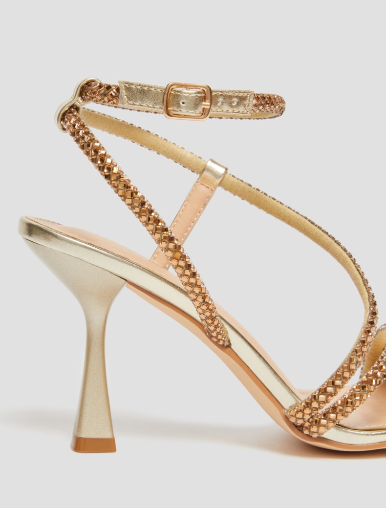Rhinestone sandals - GOLD - pennyblack