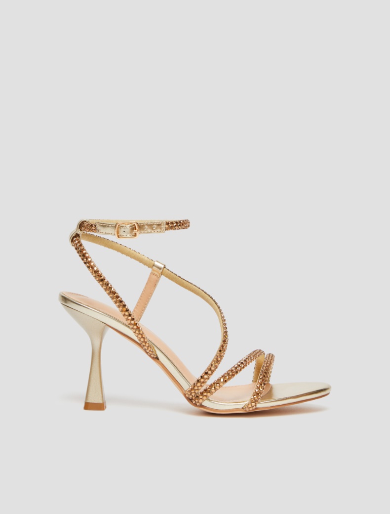 Rhinestone sandals - GOLD - pennyblack
