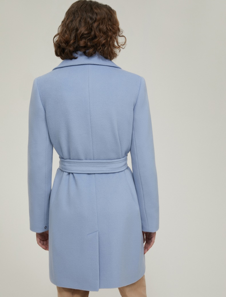 Wool broadcloth coat - LIGHT BLUE - pennyblack