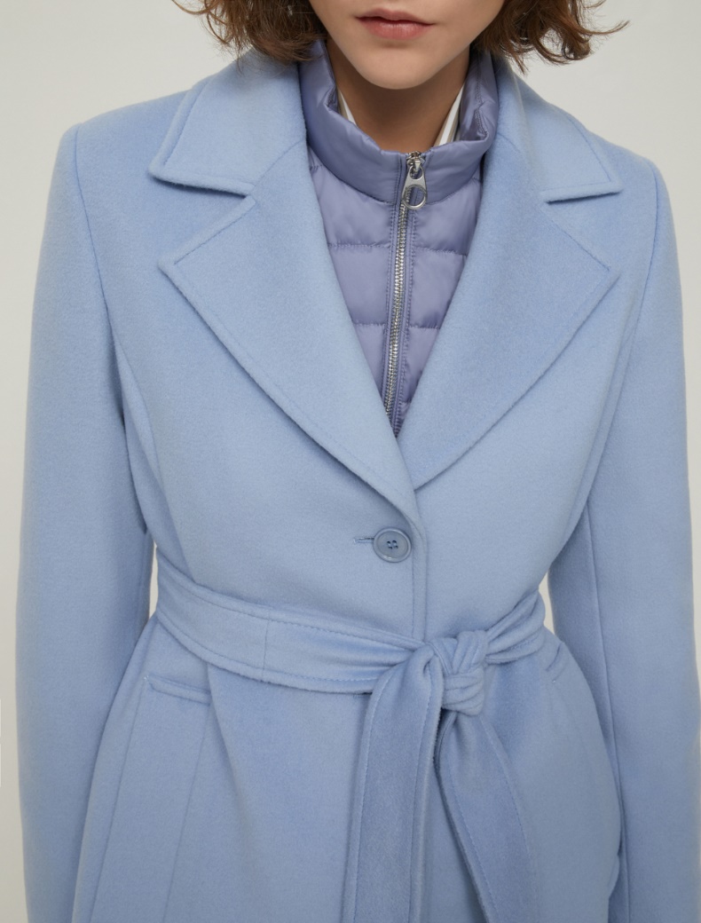 Wool broadcloth coat - LIGHT BLUE - pennyblack