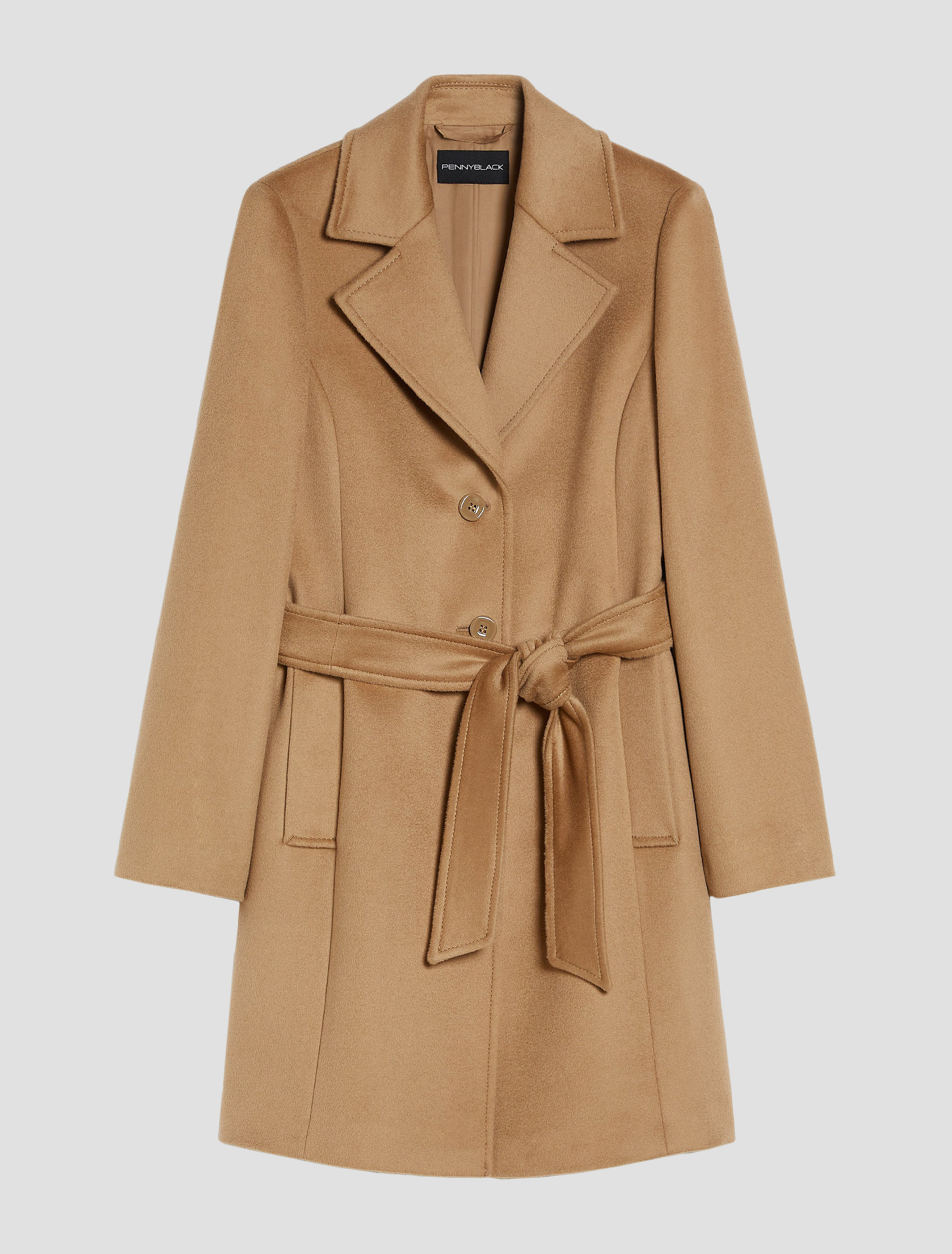 Wool broadcloth coat - CAMEL - pennyblack