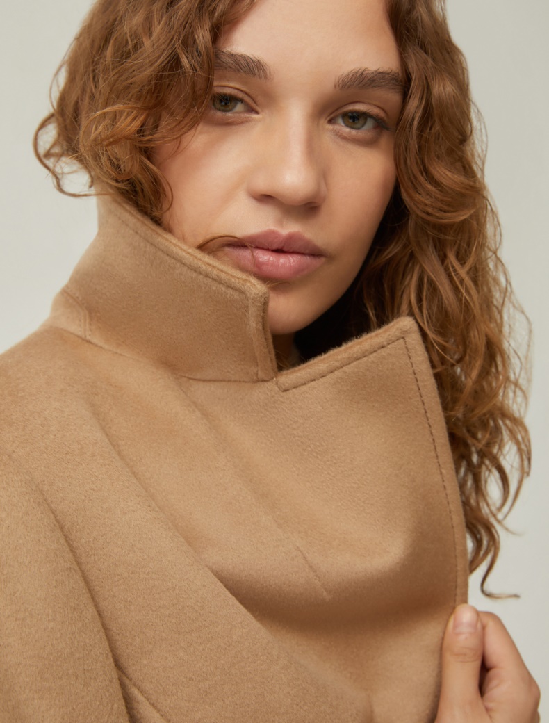 Wool broadcloth coat - CAMEL - pennyblack