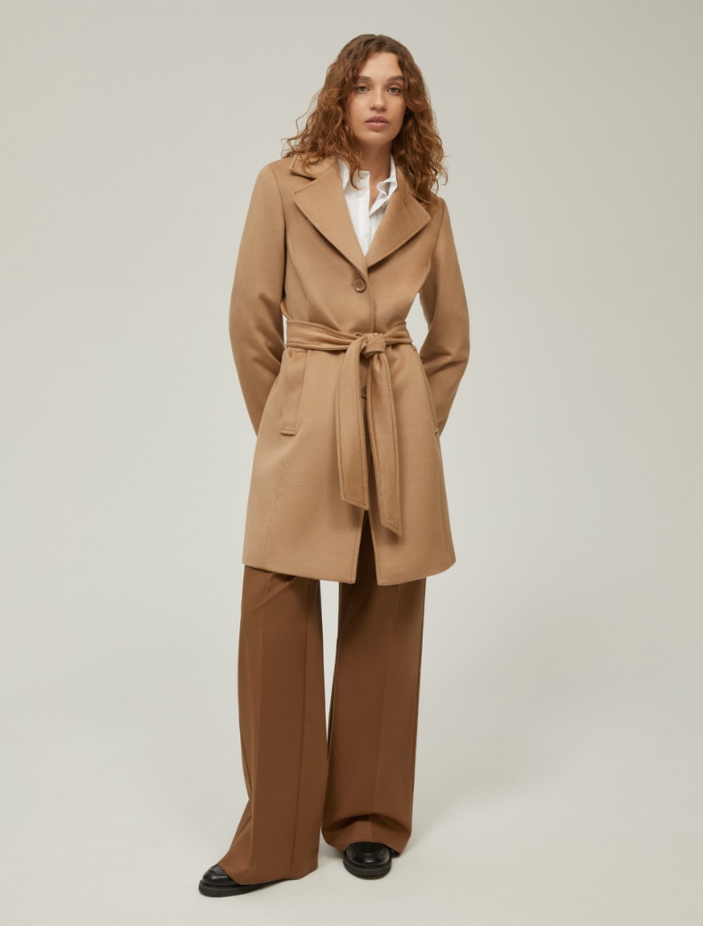 Wool broadcloth coat - CAMEL - pennyblack
