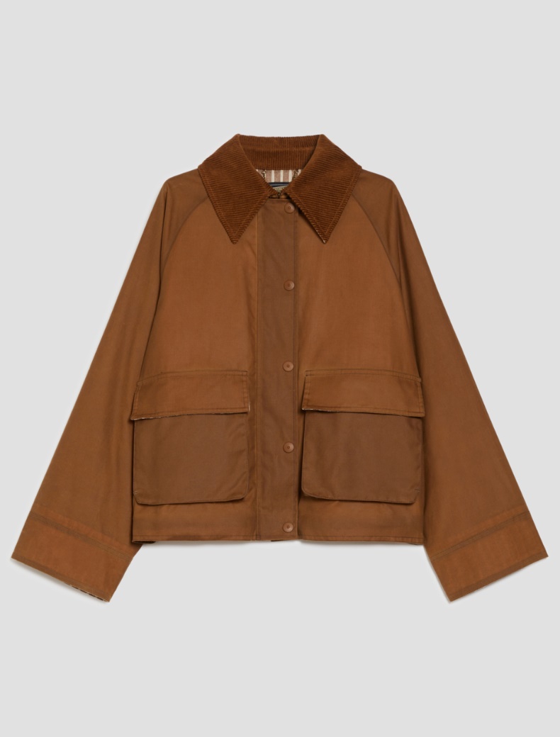 Waxed cotton jacket - CAMEL - pennyblack