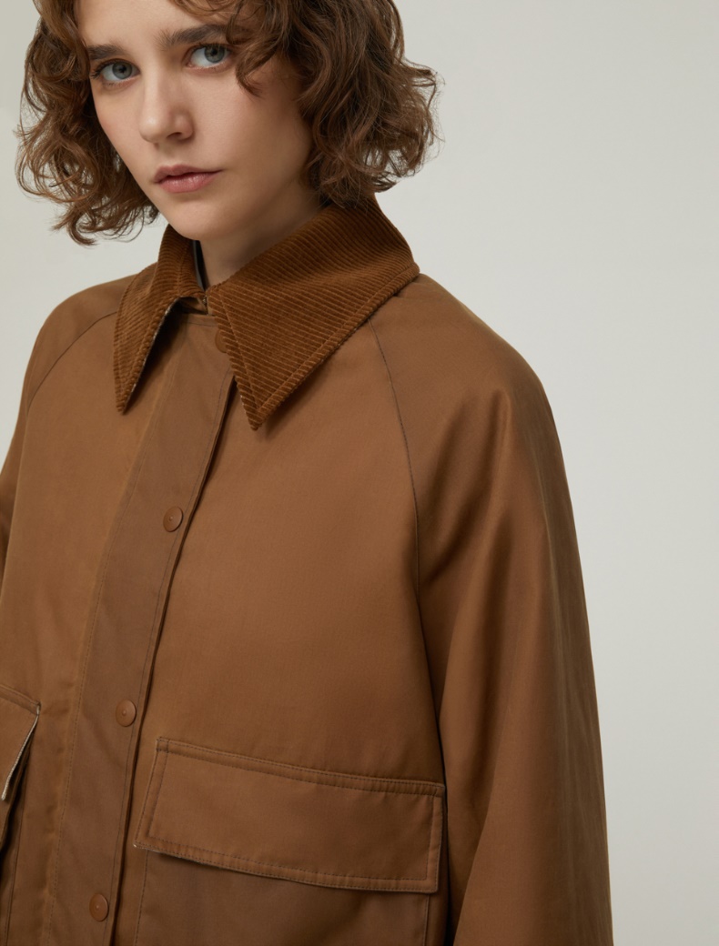 Waxed cotton jacket - CAMEL - pennyblack