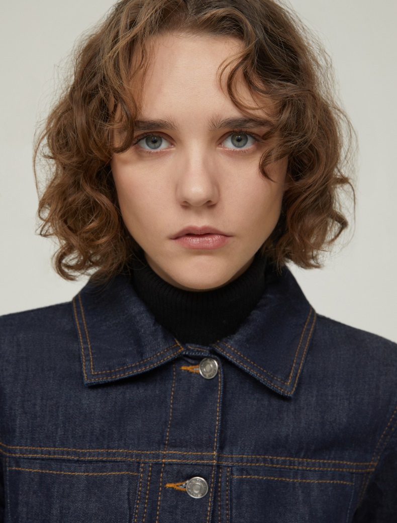 Slim-fit fluid denim jacket - MIDNIGHTBLUE - pennyblack